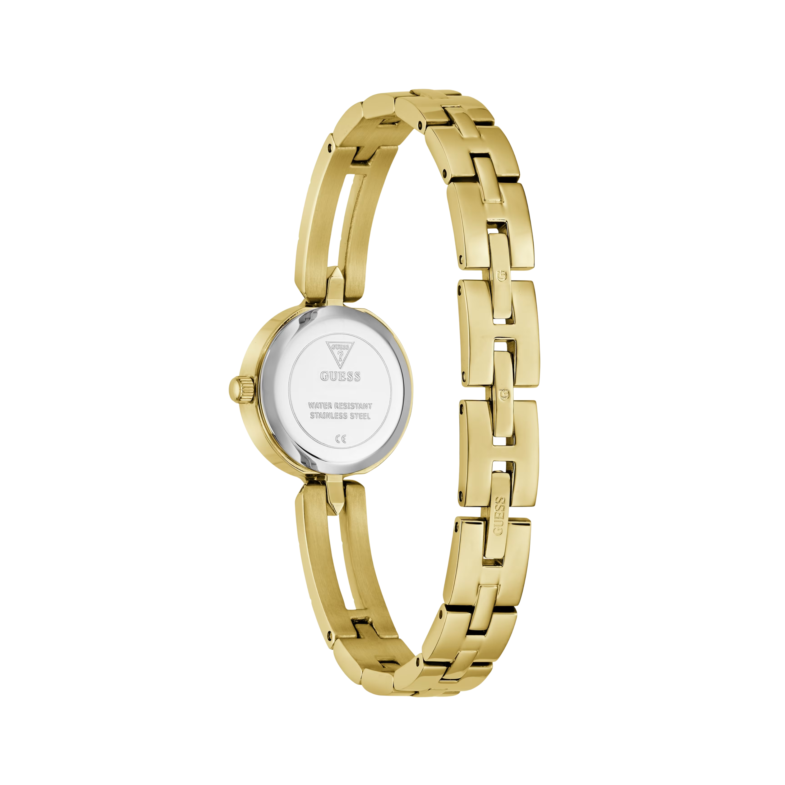 Guess Women Crystal Recycled Steel Analogue Watch 22.5 mm GW1016L2 - Gold