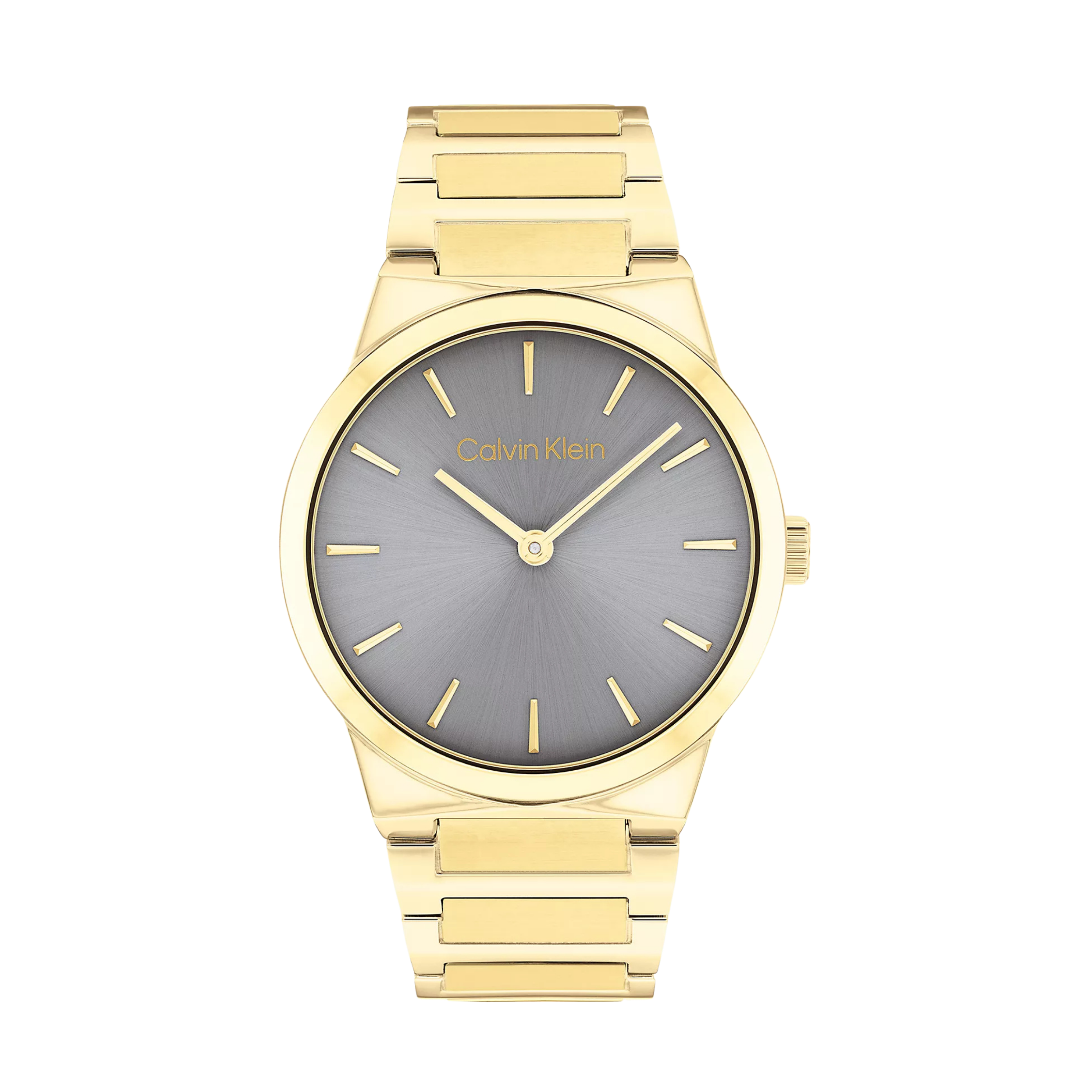 Calvin Klein Women Minimalist Integrated Link Bracelet 32mm Watch - Silver White Gold
