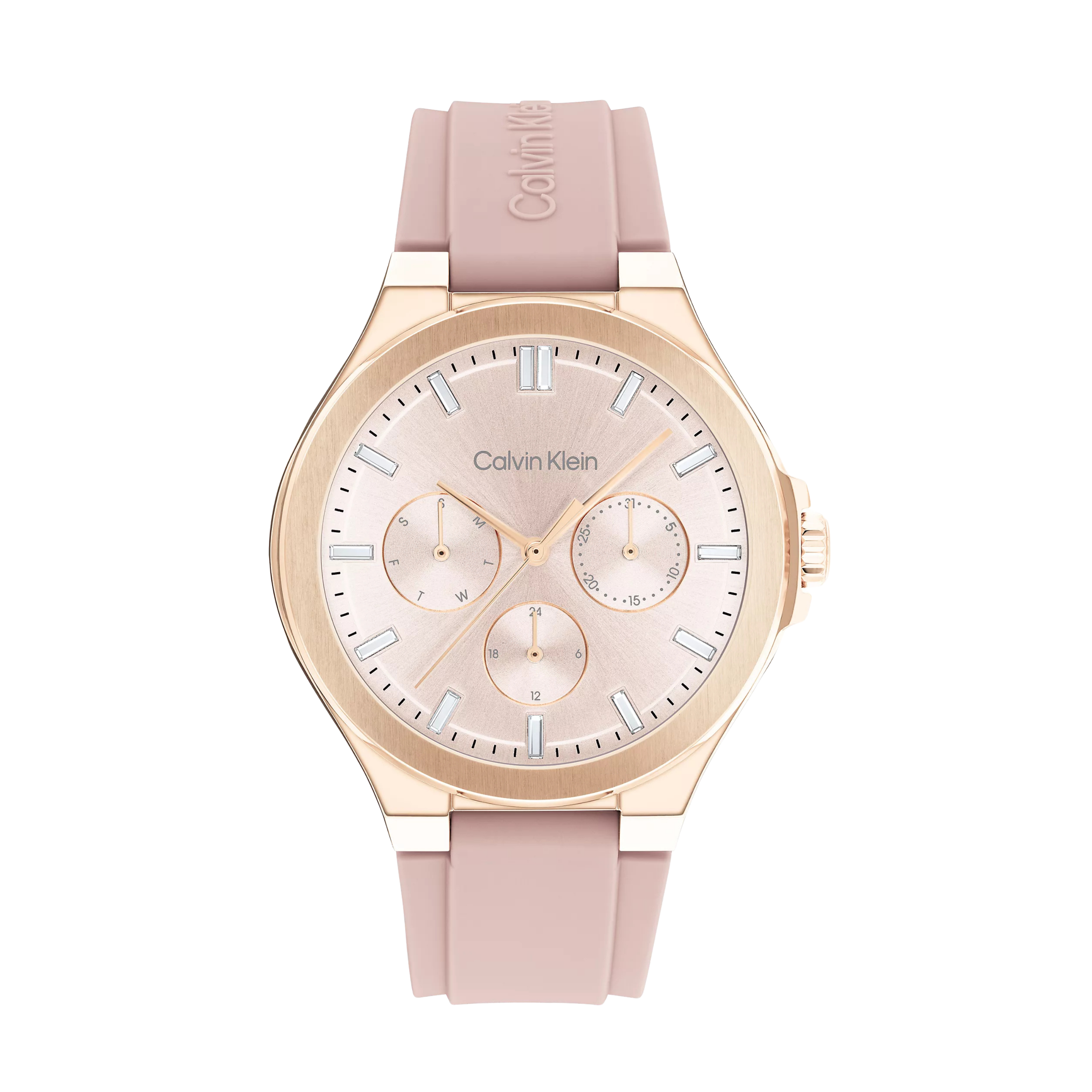 Calvin Klein Women Multifunction Silicone Bracelet Watch - Deco Rose