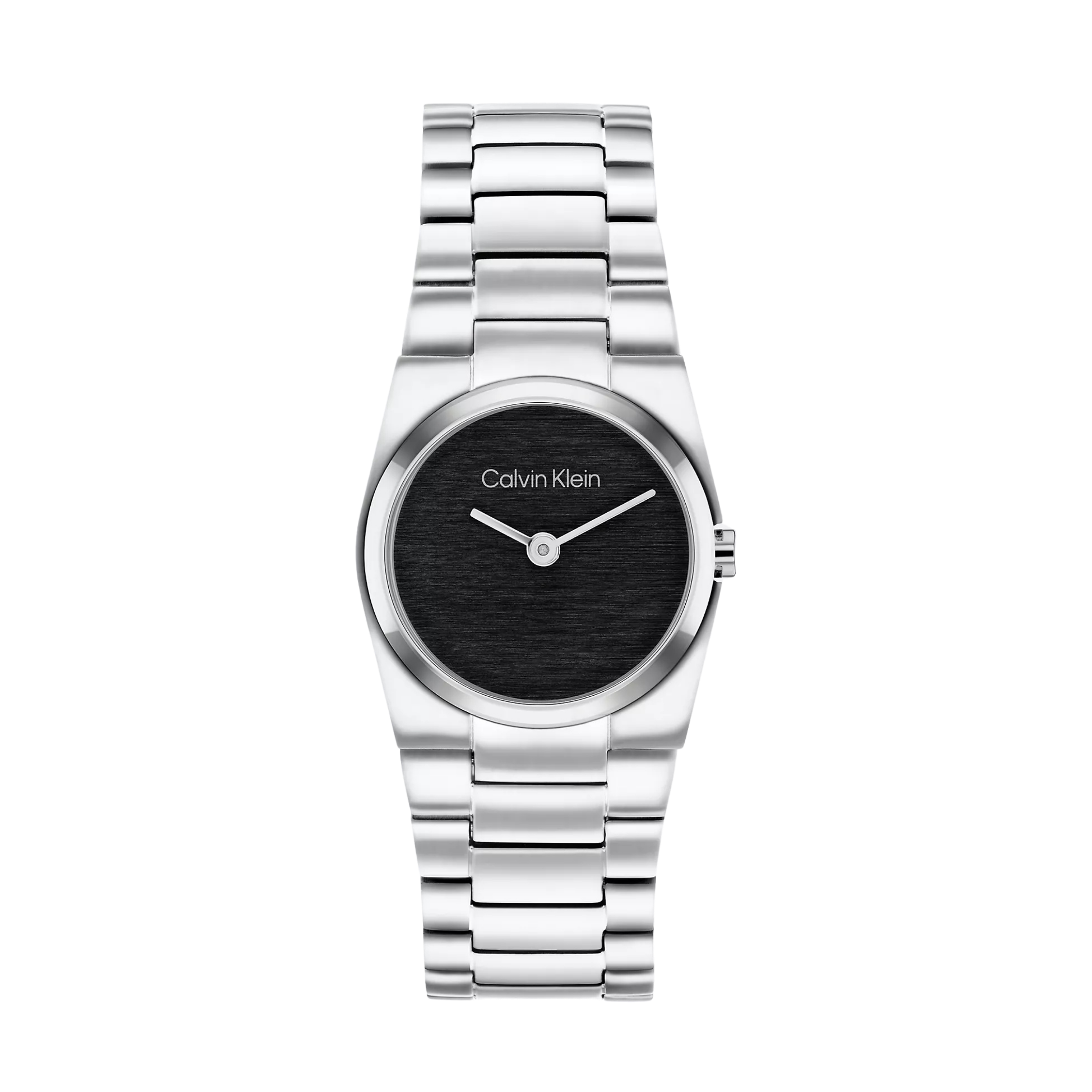 Calvin Klein Women Textured Dial Link Bracelet Watch - Black