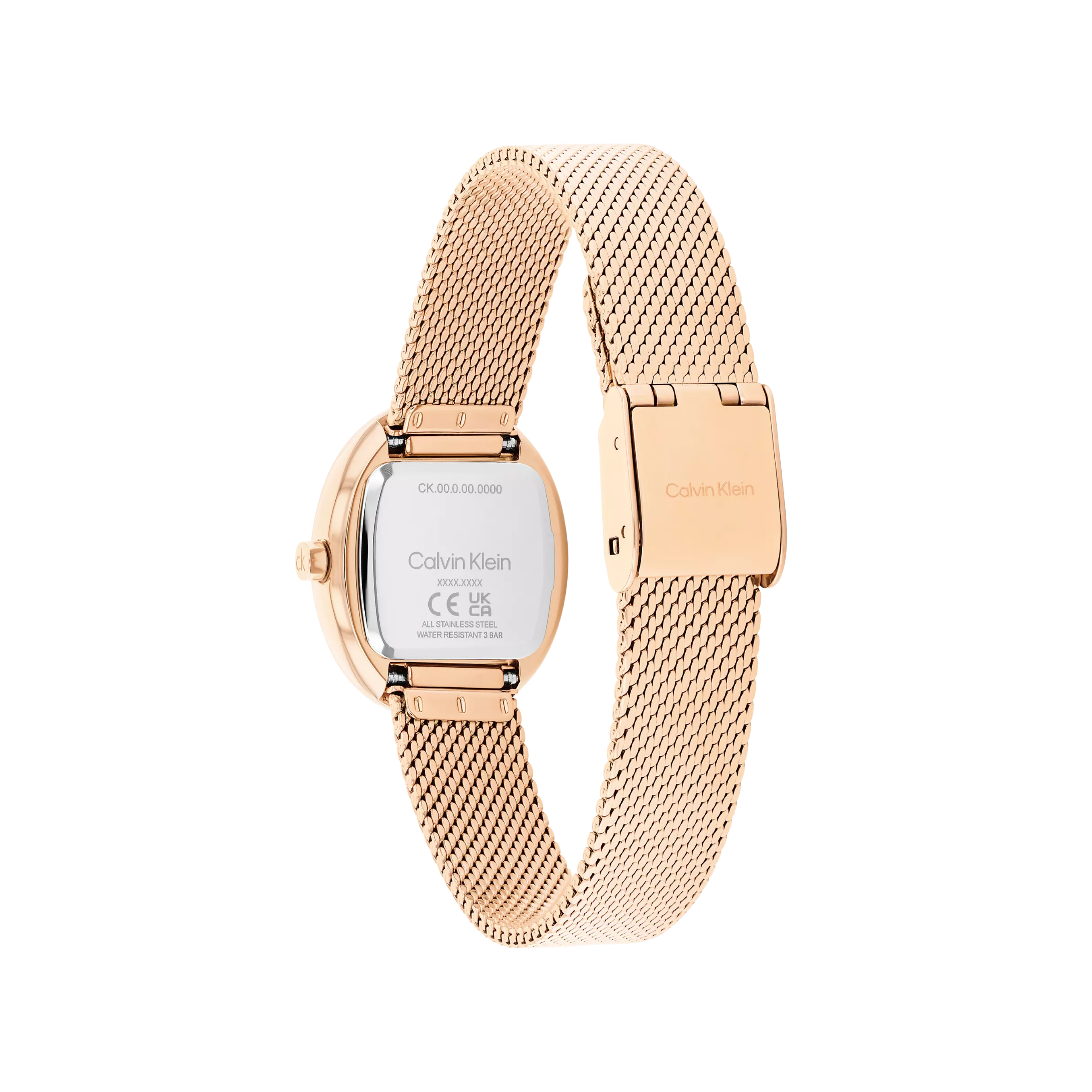Calvin Klein Women Round Mesh Bracelet Watch - Gold