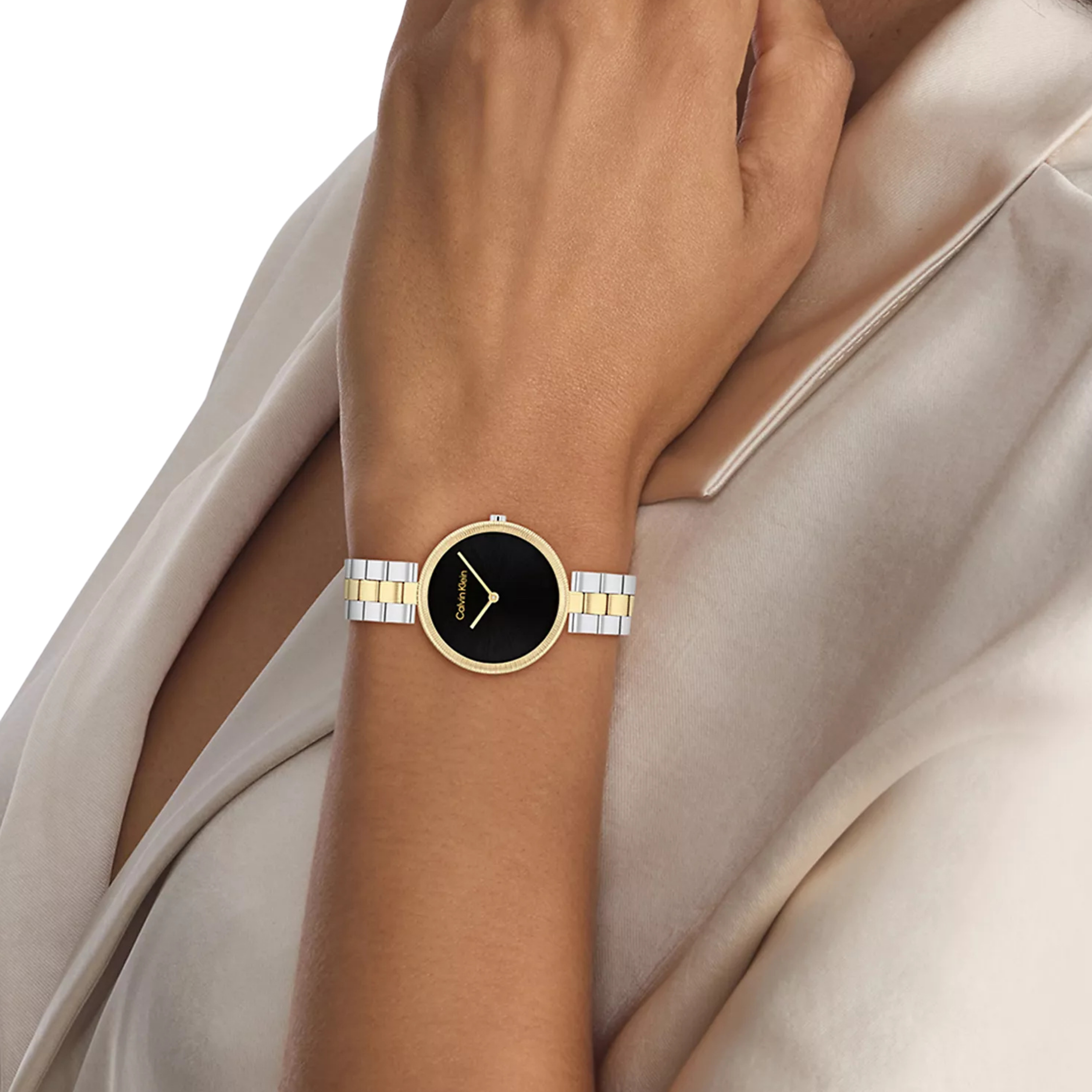 Calvin Klein Women Minimal Link Bracelet Watch - Black Two