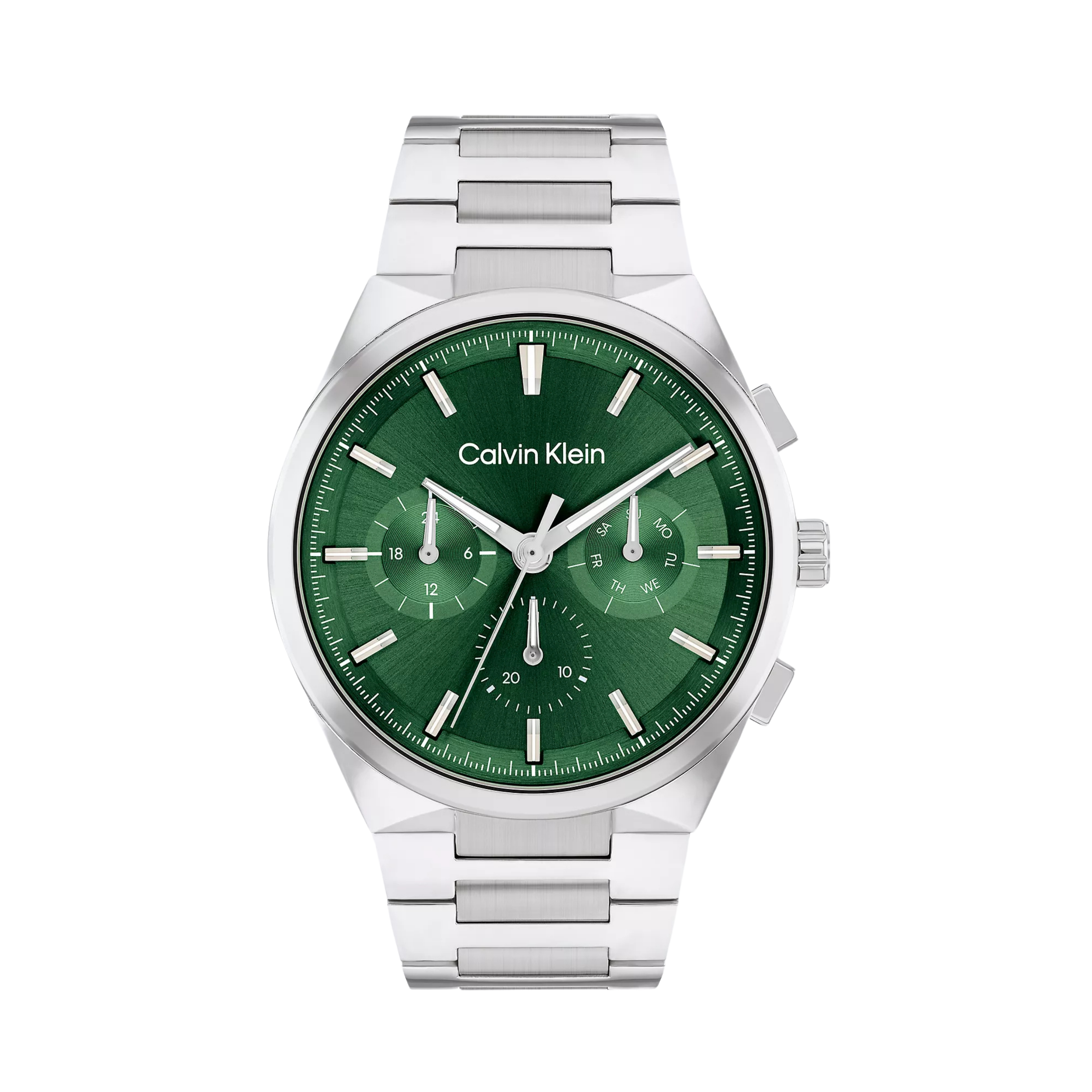 Calvin Klein Men Multifunction H Link Bracelet Watch 25200441 - Green Silver