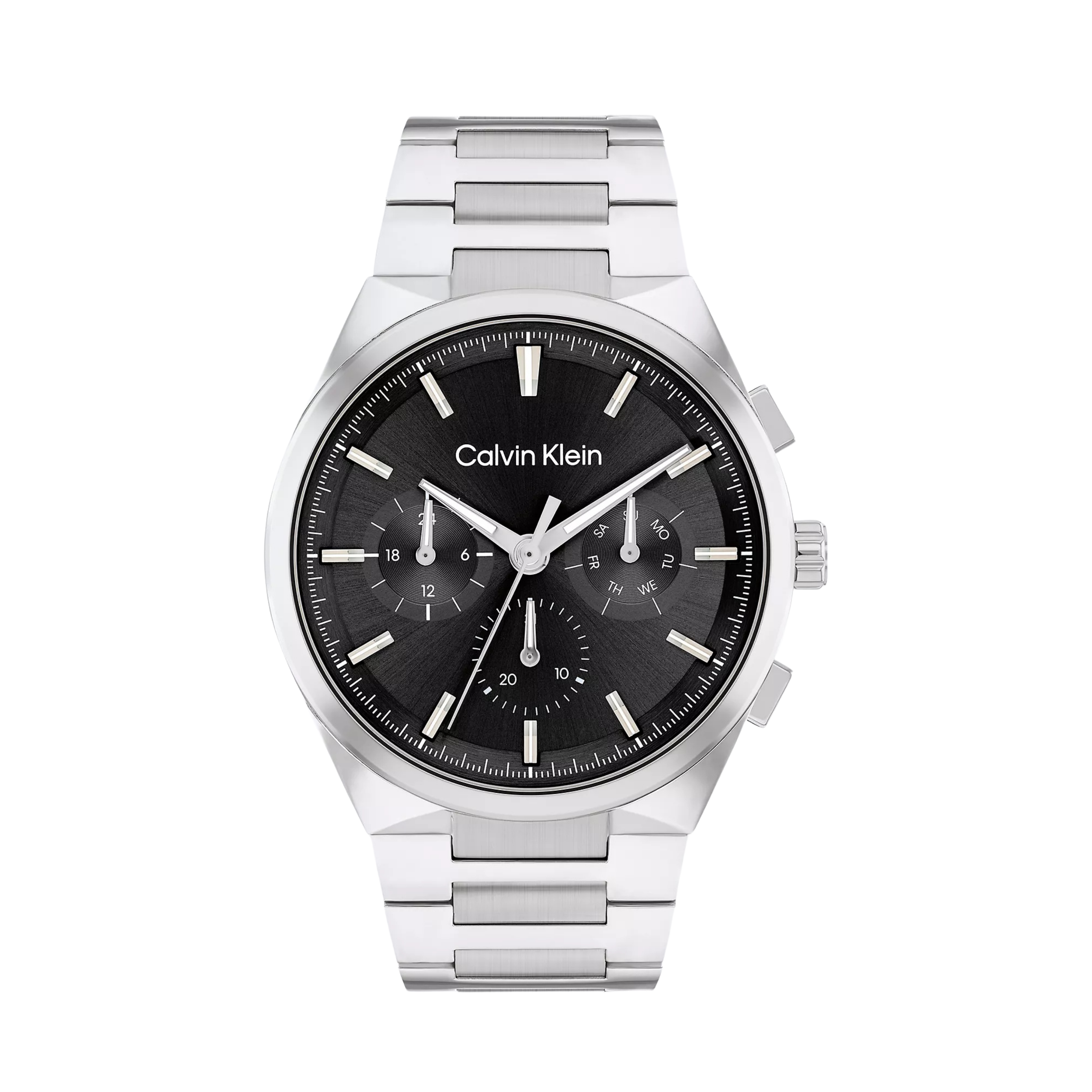 Calvin Klein Men Multifunction H Link Bracelet Watch 25200441 - Black Silver