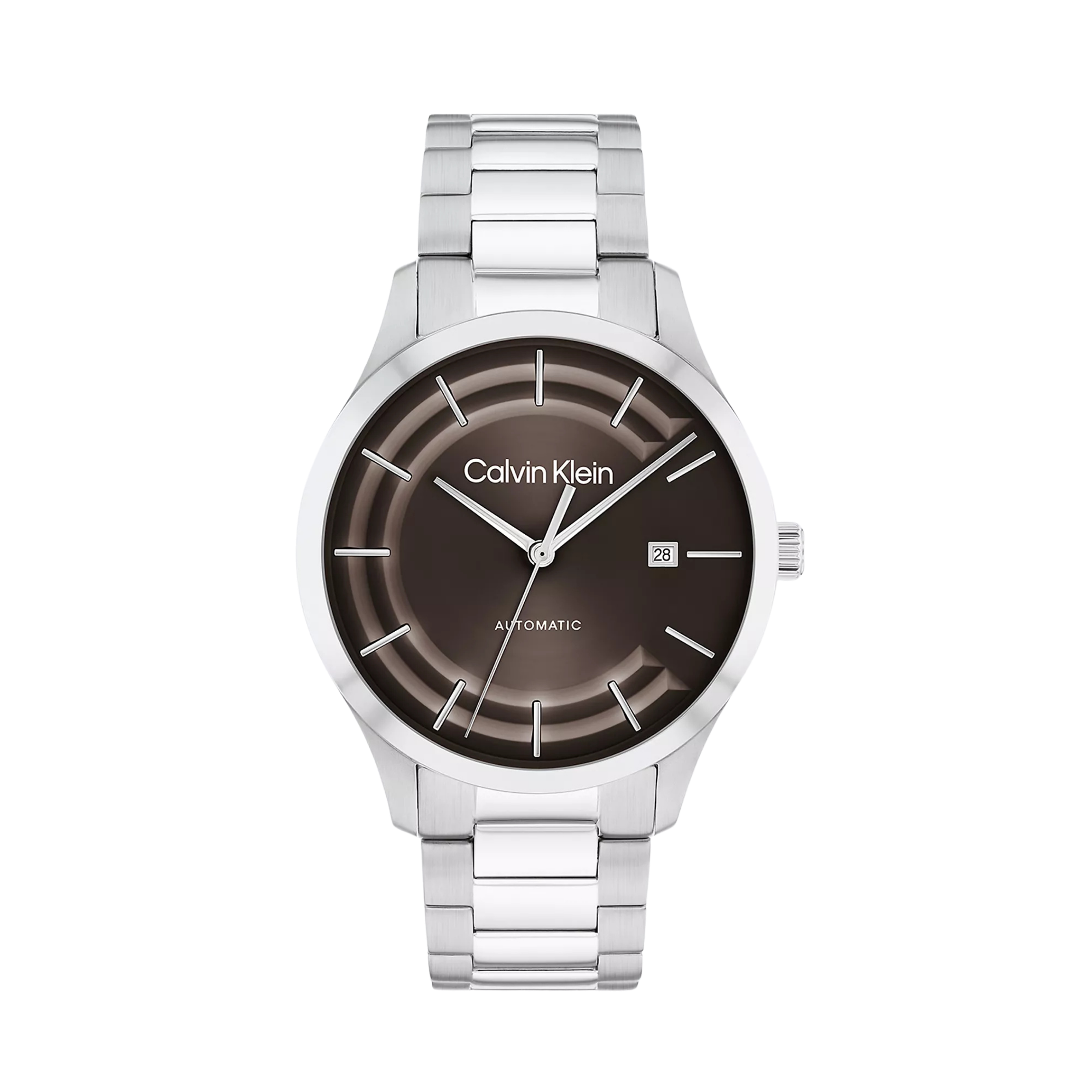 Calvin Klein Men Automatic H Link Bracelet Watch 25300021 - Brown
