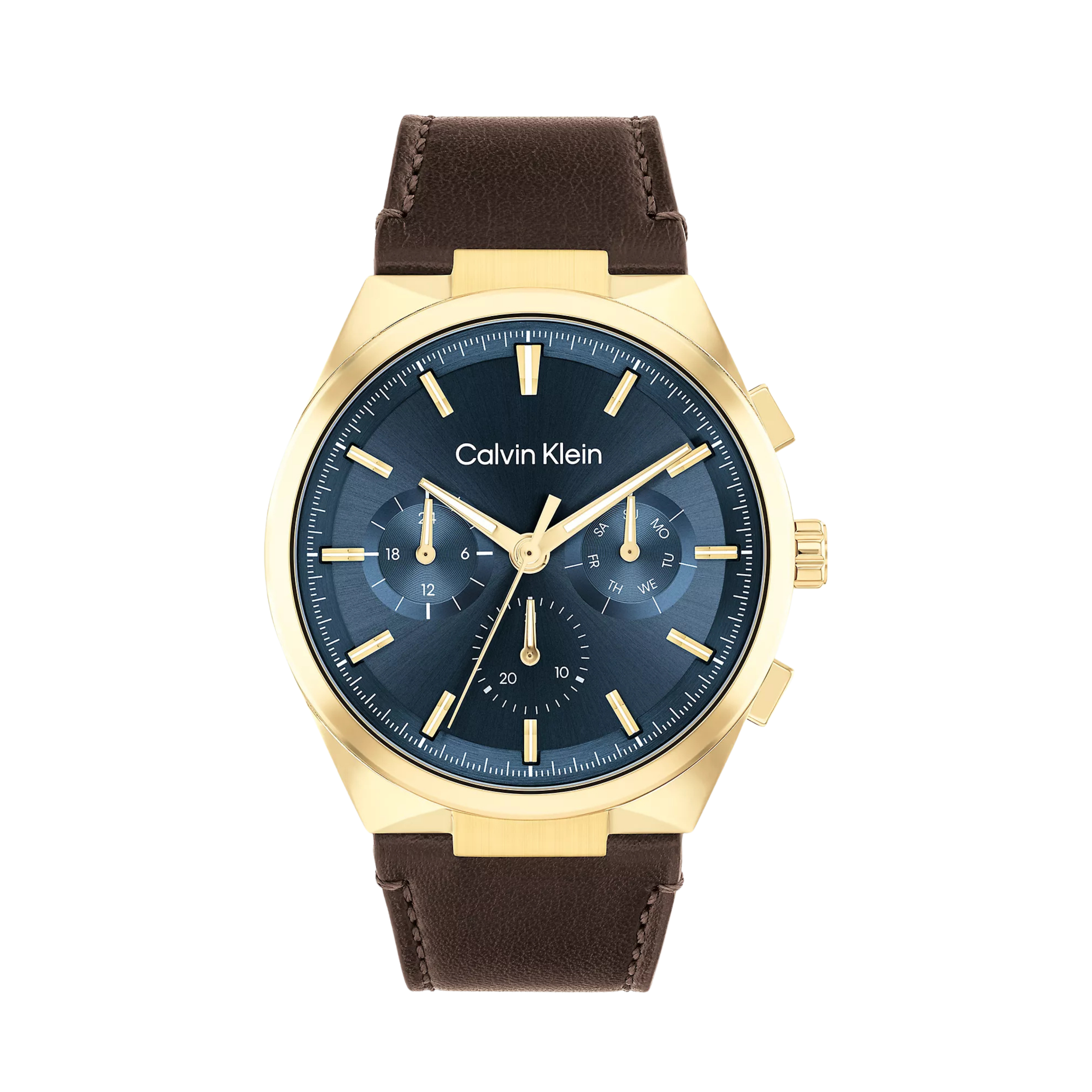 Calvin Klein Men Multifunction Leather Bracelet Watch 25200445 - Blue