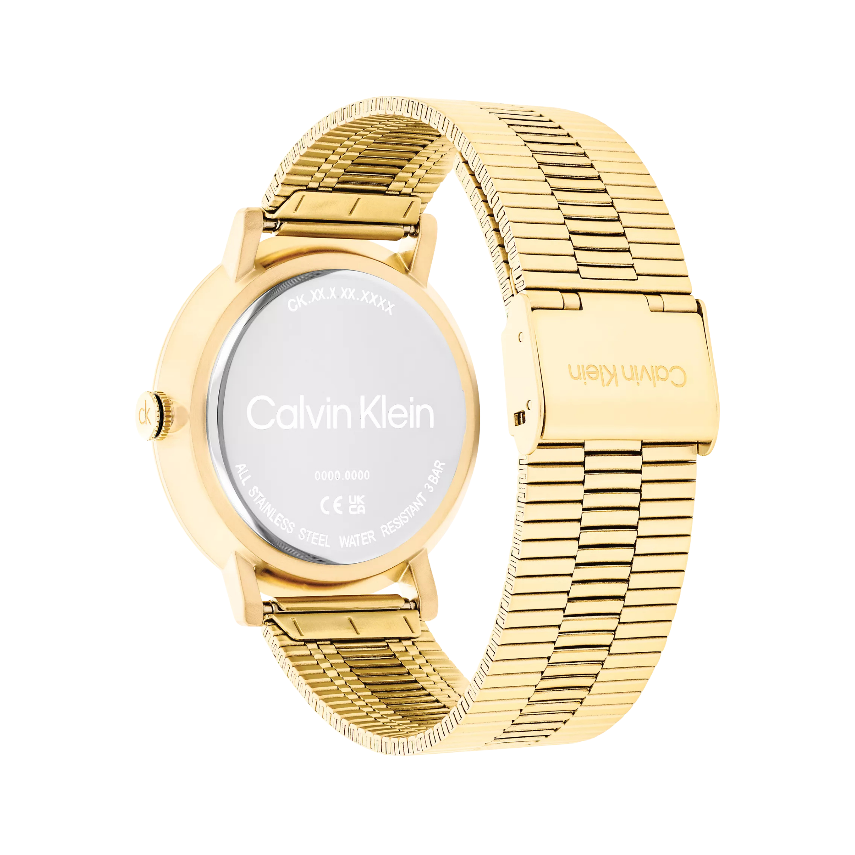 Calvin Klein Men Slim Case Link Bracelet Watch 25200547 - Gold