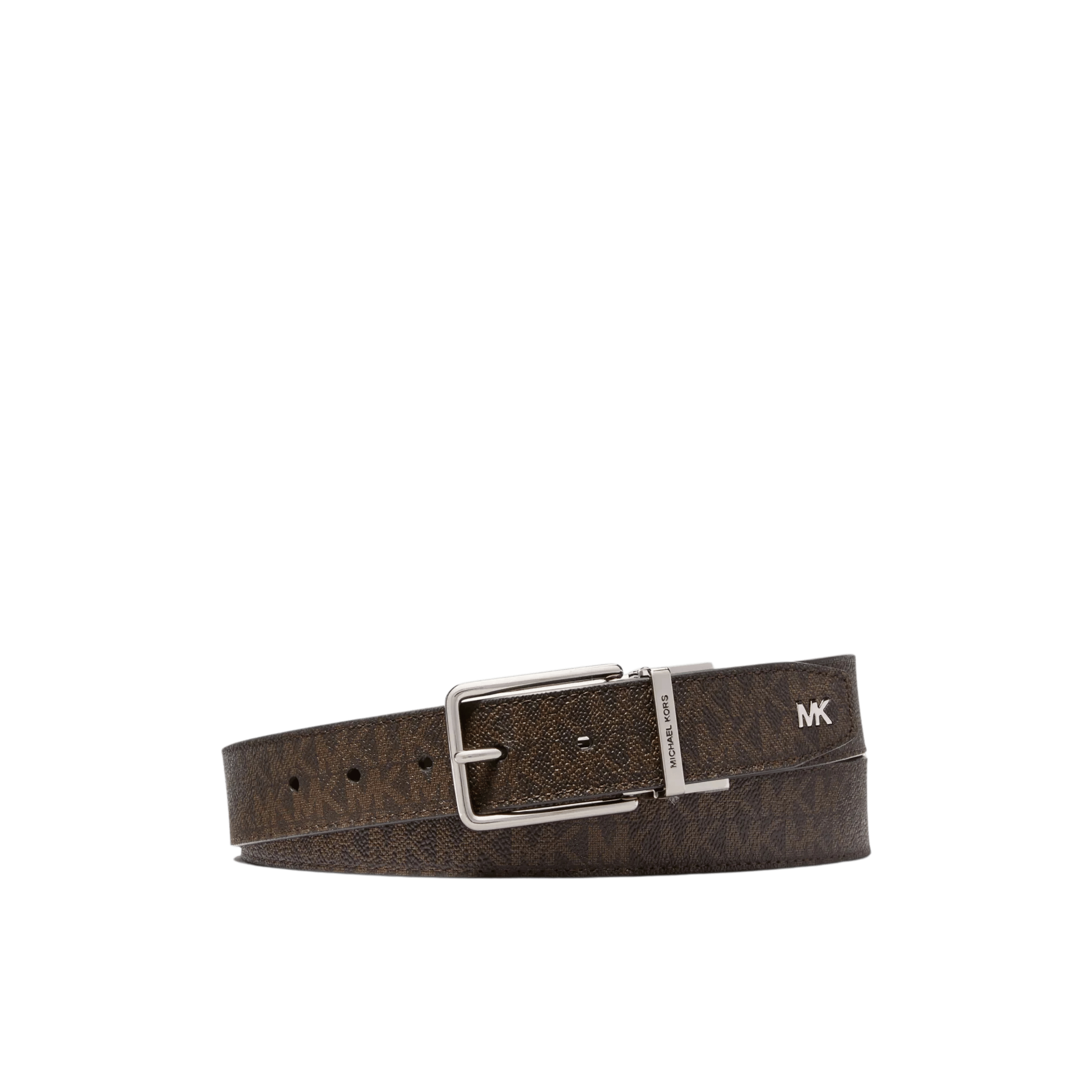 Michael Kors Men Reversible Logo and Leather Belt - Brown Black