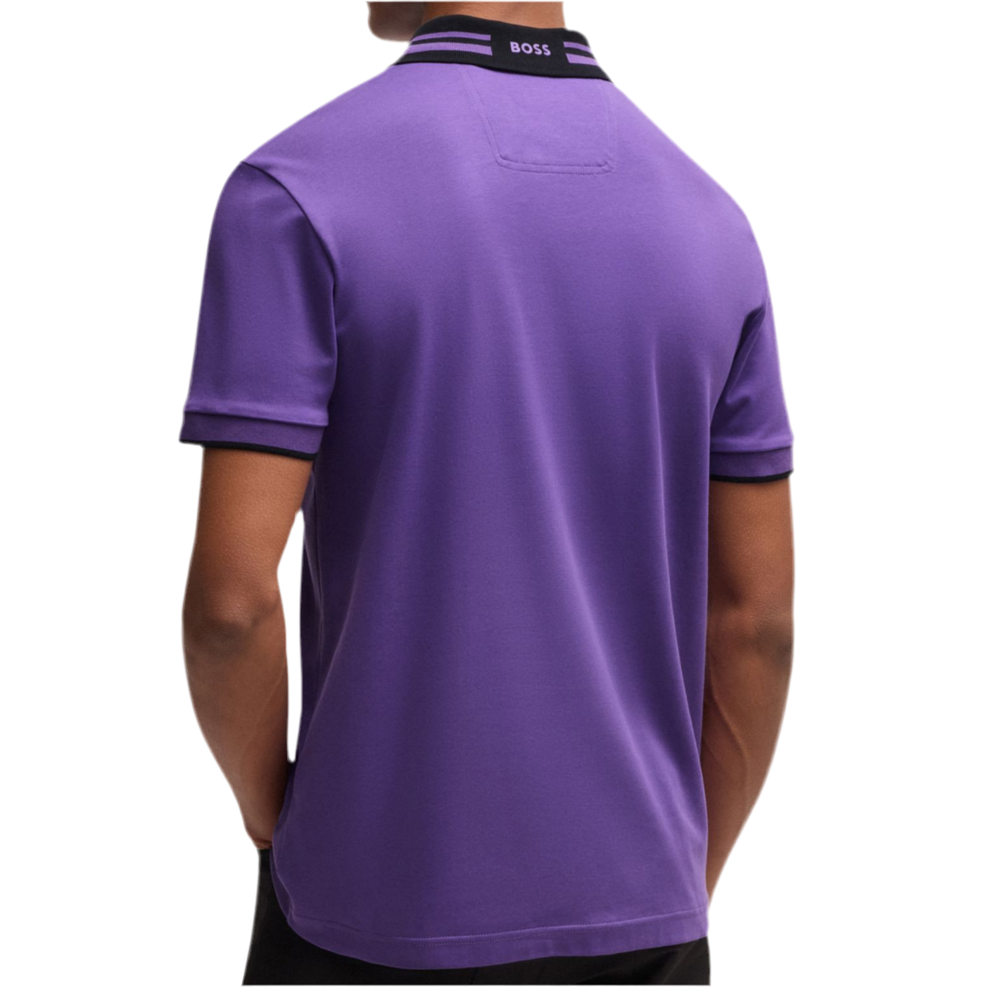 Hugo Boss Men Interlock Cotton Polo Shirt - Dark Purple