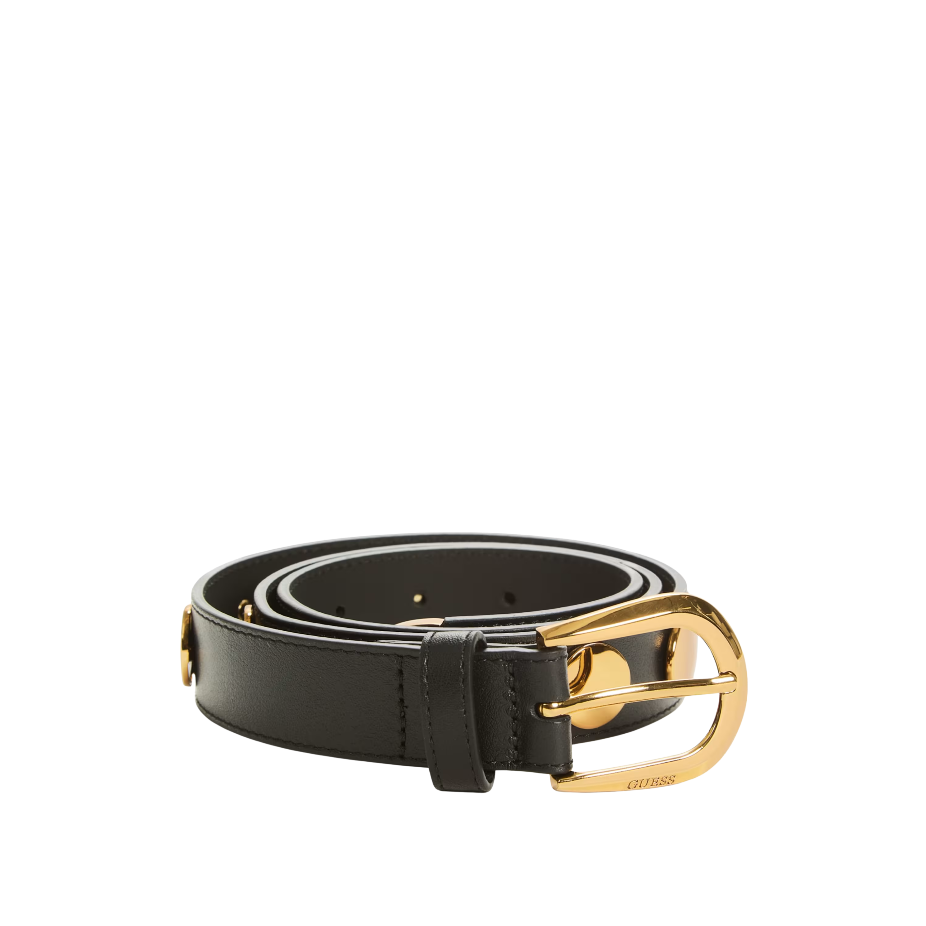 Guess Women Genuine Leather Logo Belt - Black