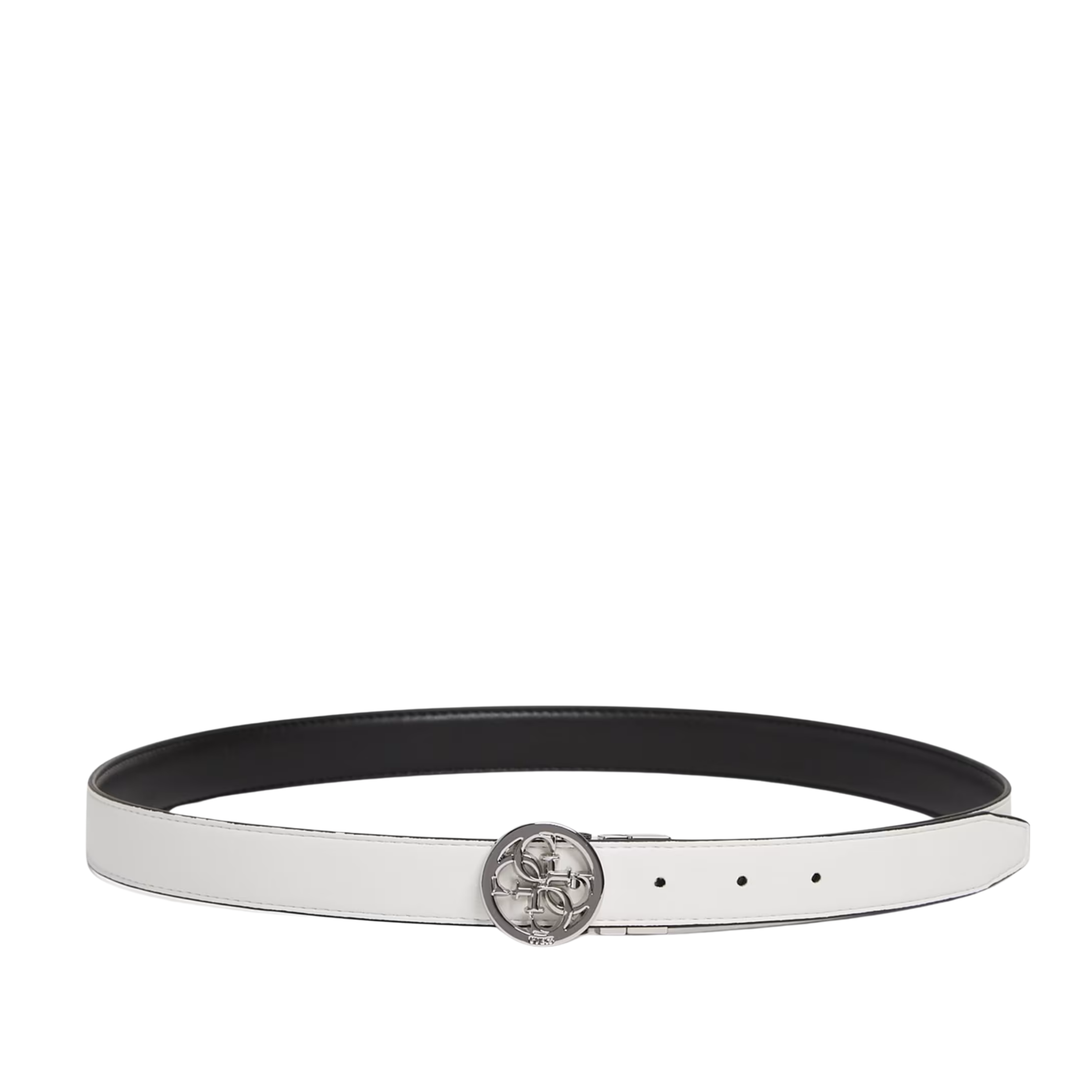 Guess Women Kristi Reversible Quattro G Skinny Belt - Black