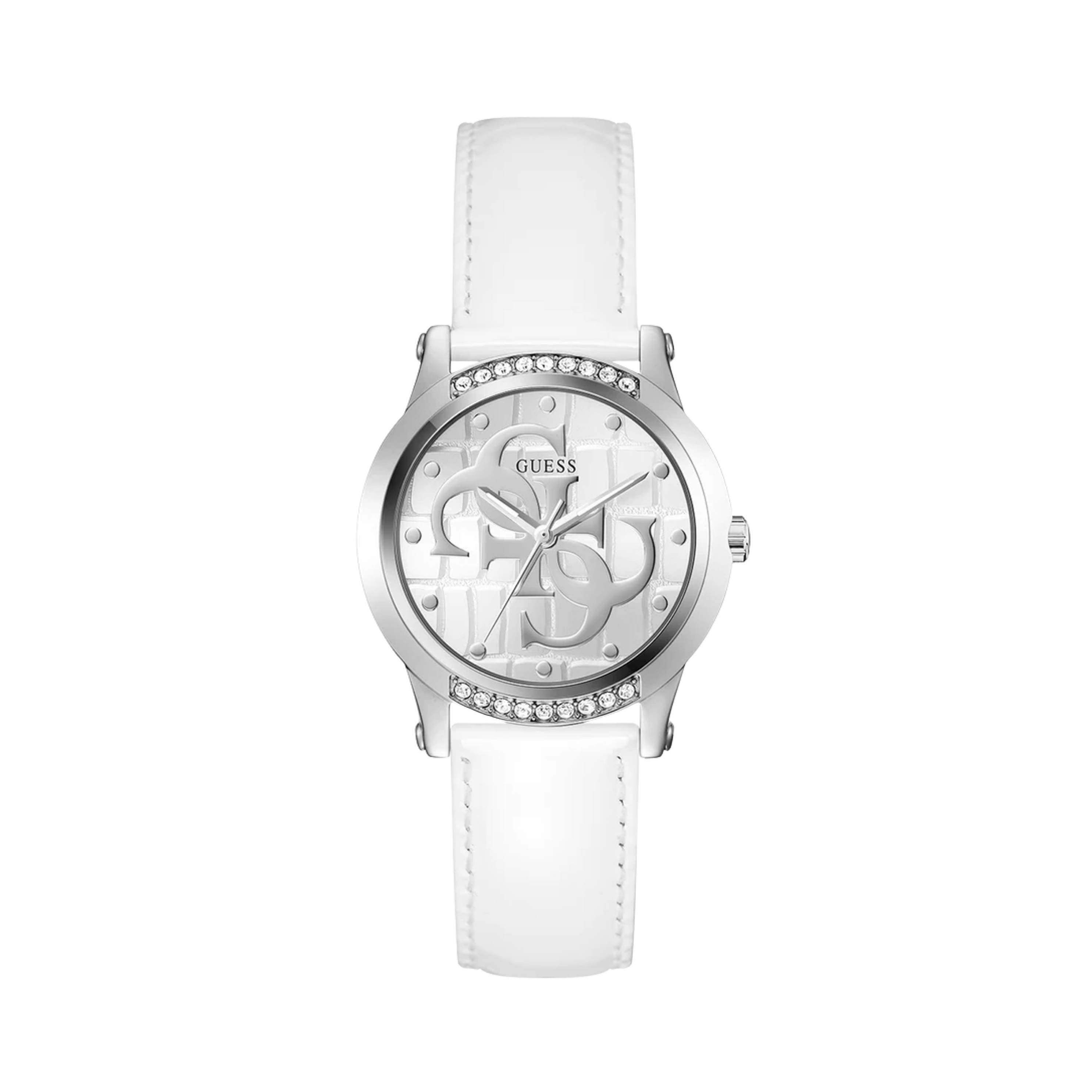 Guess Women White Silver Tone Analog Watch GW0860L3 - White Silver