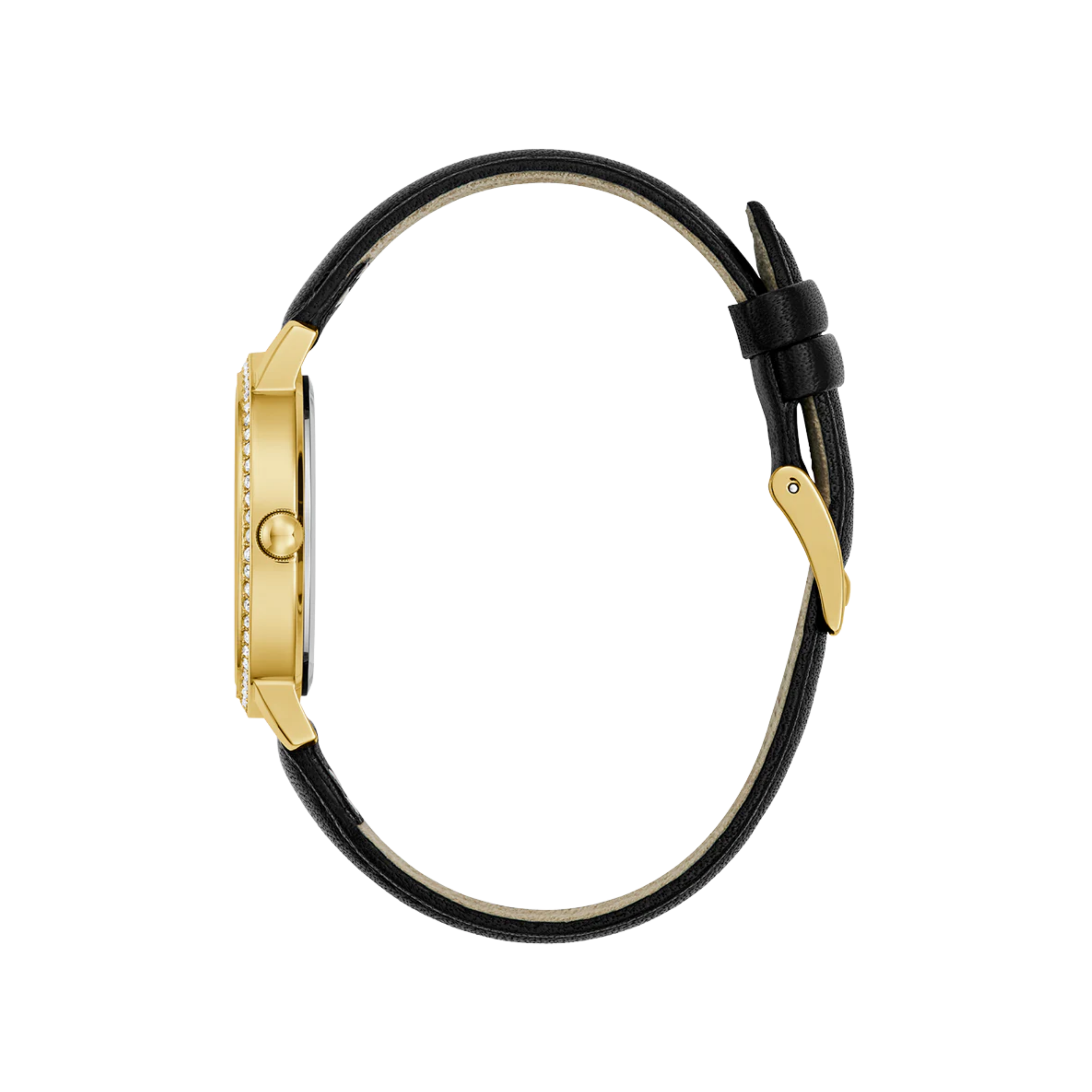 Guess Women Black Gold Tone Analog Watch U1460L2M - Black Gold