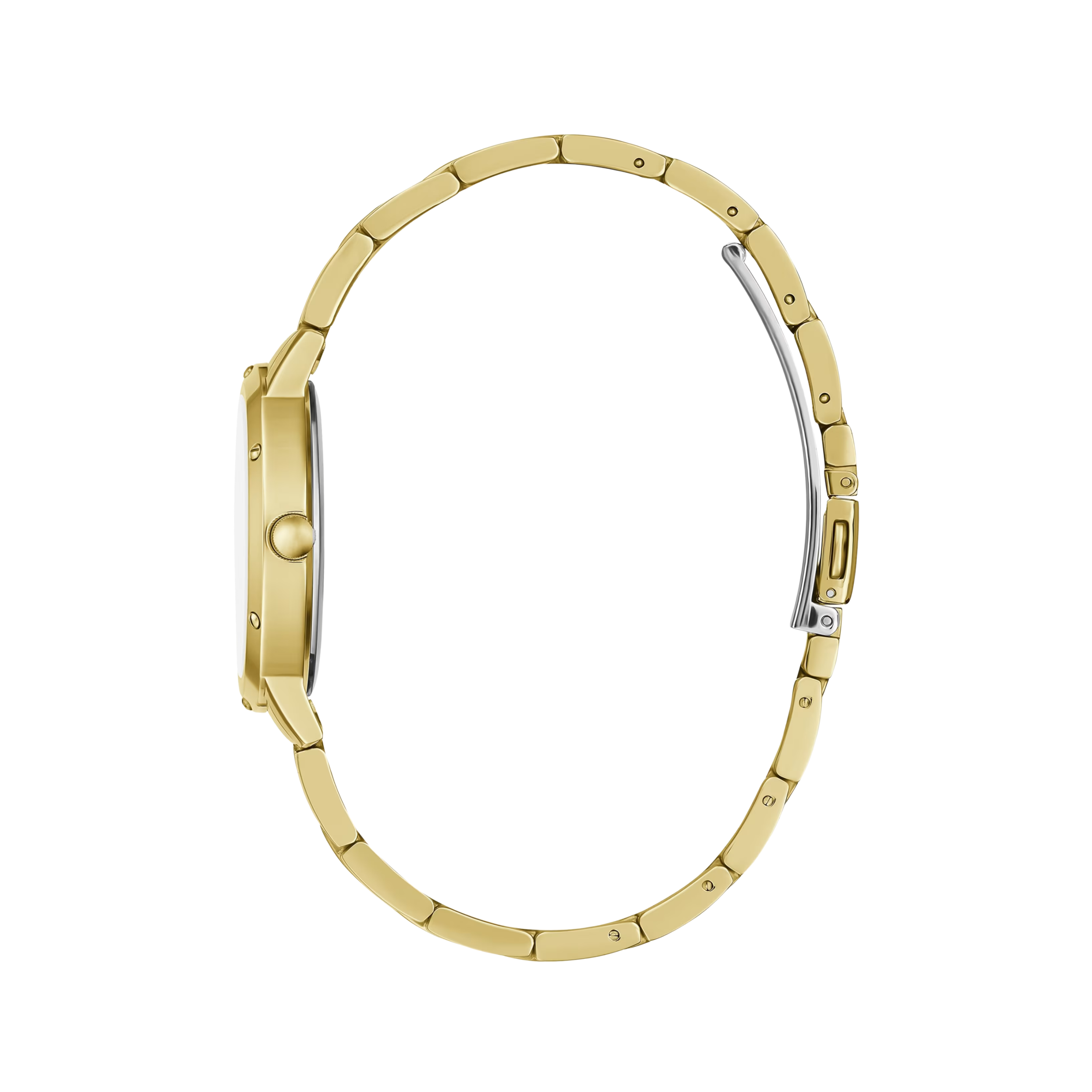 Guess Women Gold Tone and Navy Round Analog Watch - Gold Navy