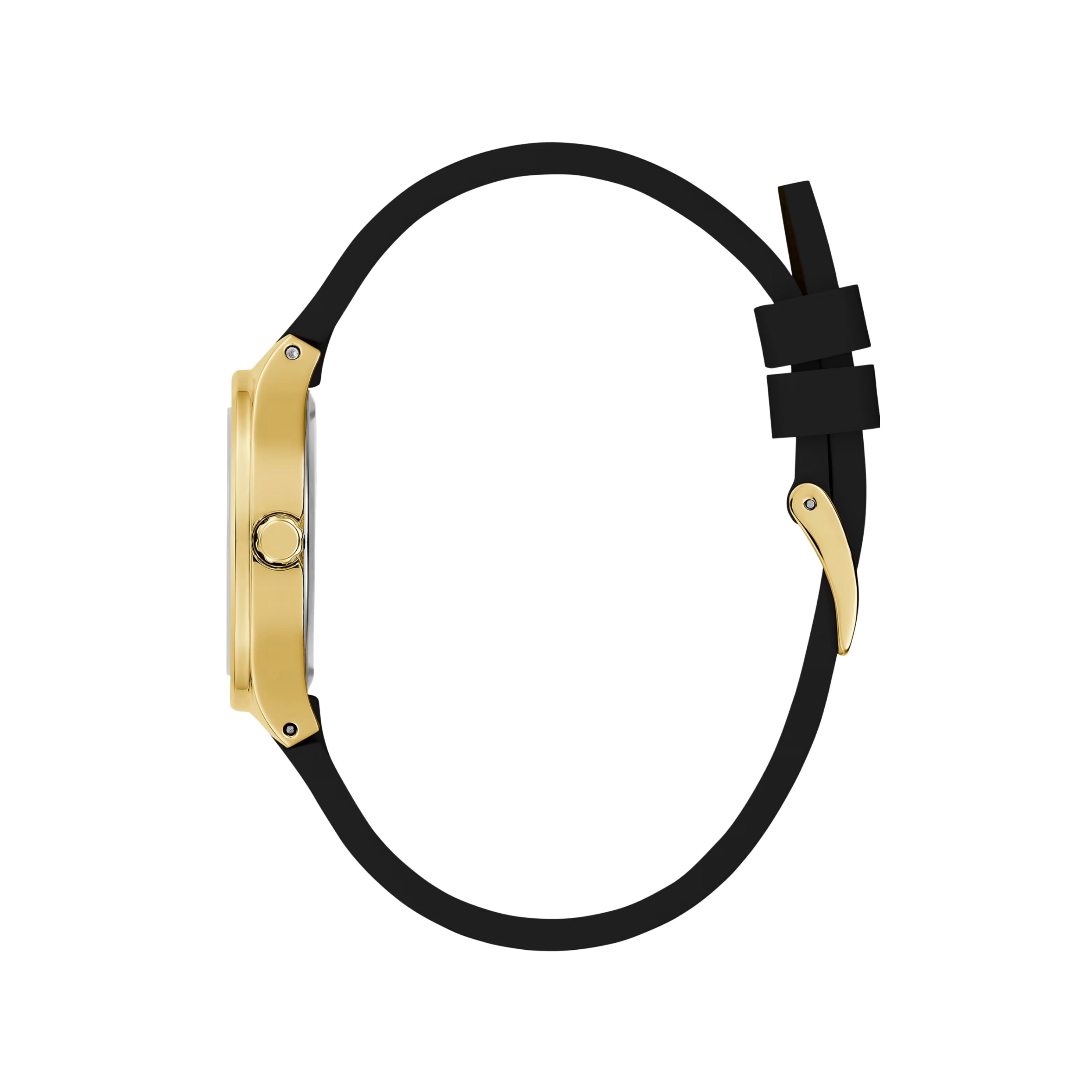 Guess Women Two Tone Silicon Analog Watch - Black