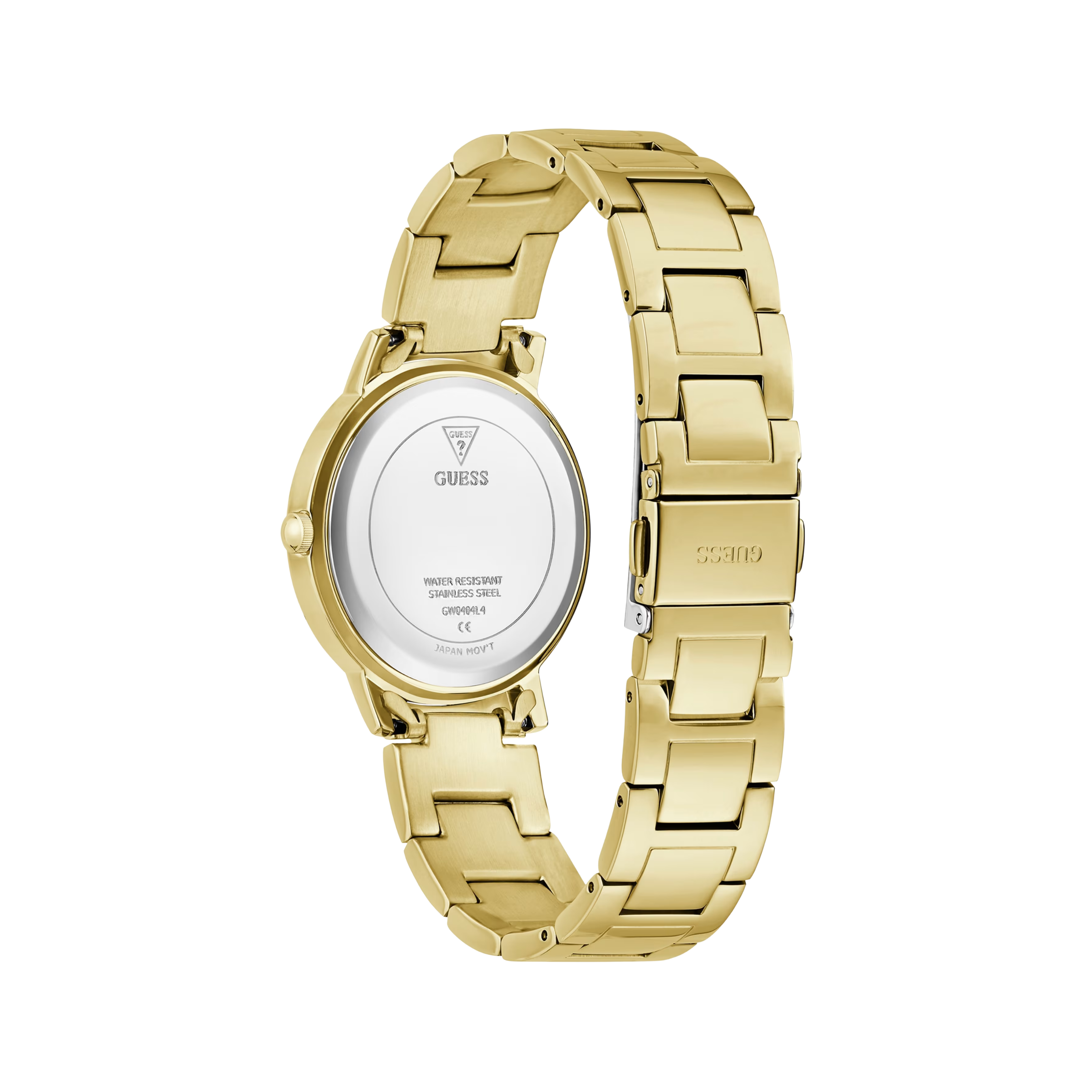 Guess Women Gold Tone and Navy Round Analog Watch - Gold Navy