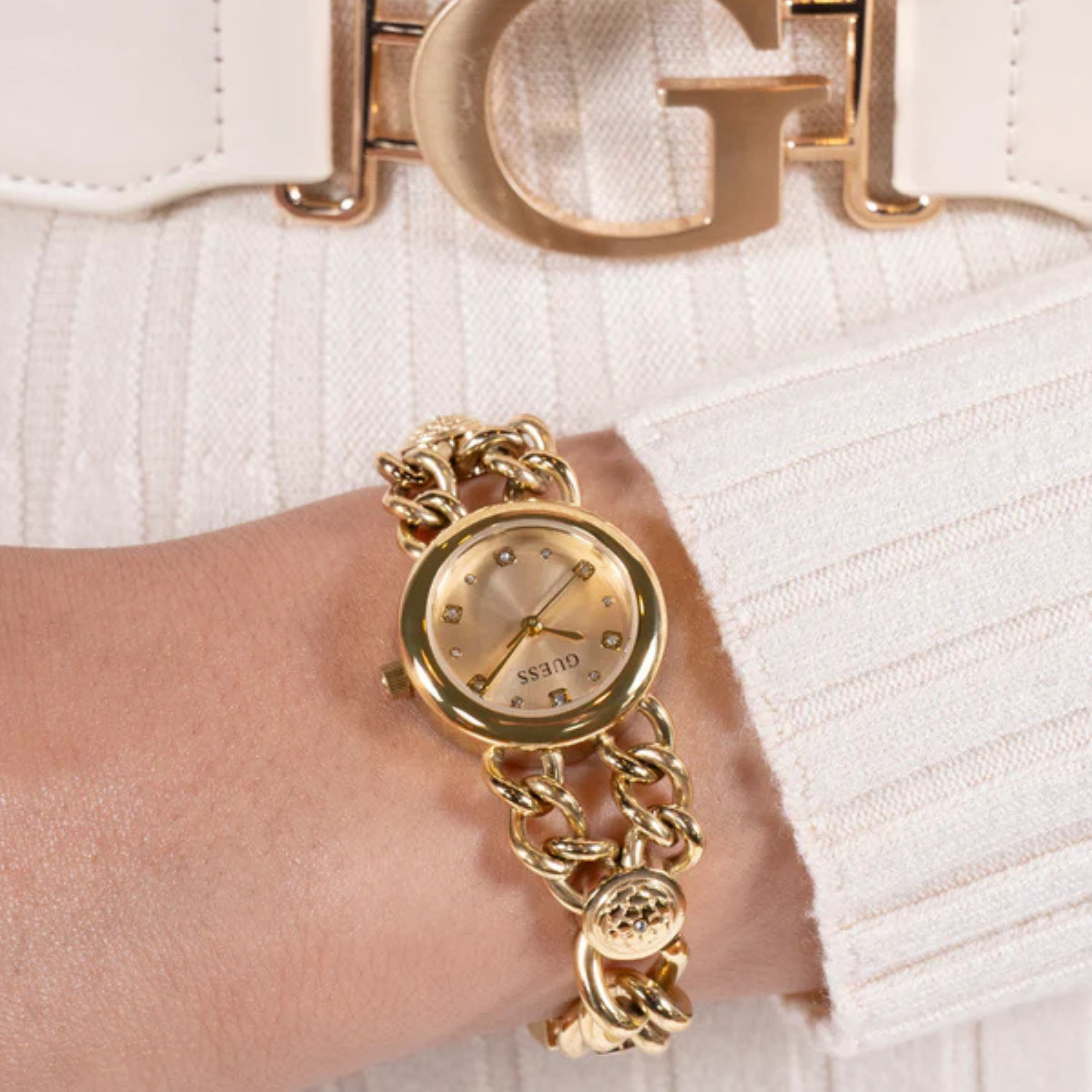 Guess Women Gold Tone Analog Watch GW0758L2 - Gold