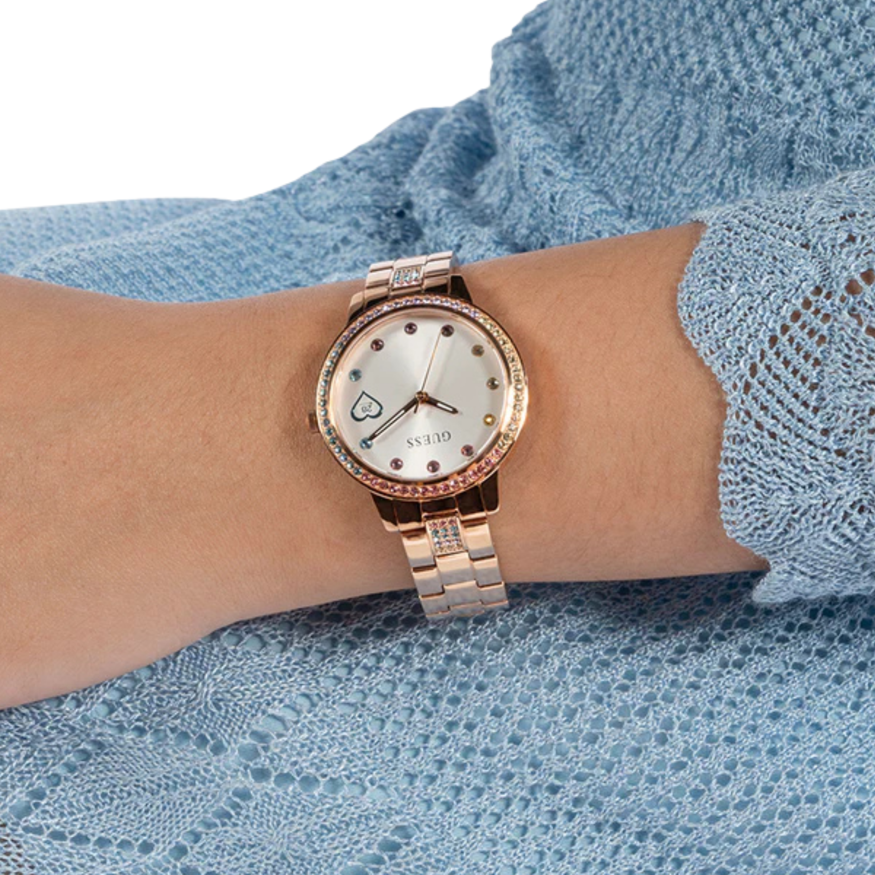 Guess Women Rose Gold Tone Date Watch GW0657L3 - Rose Gold