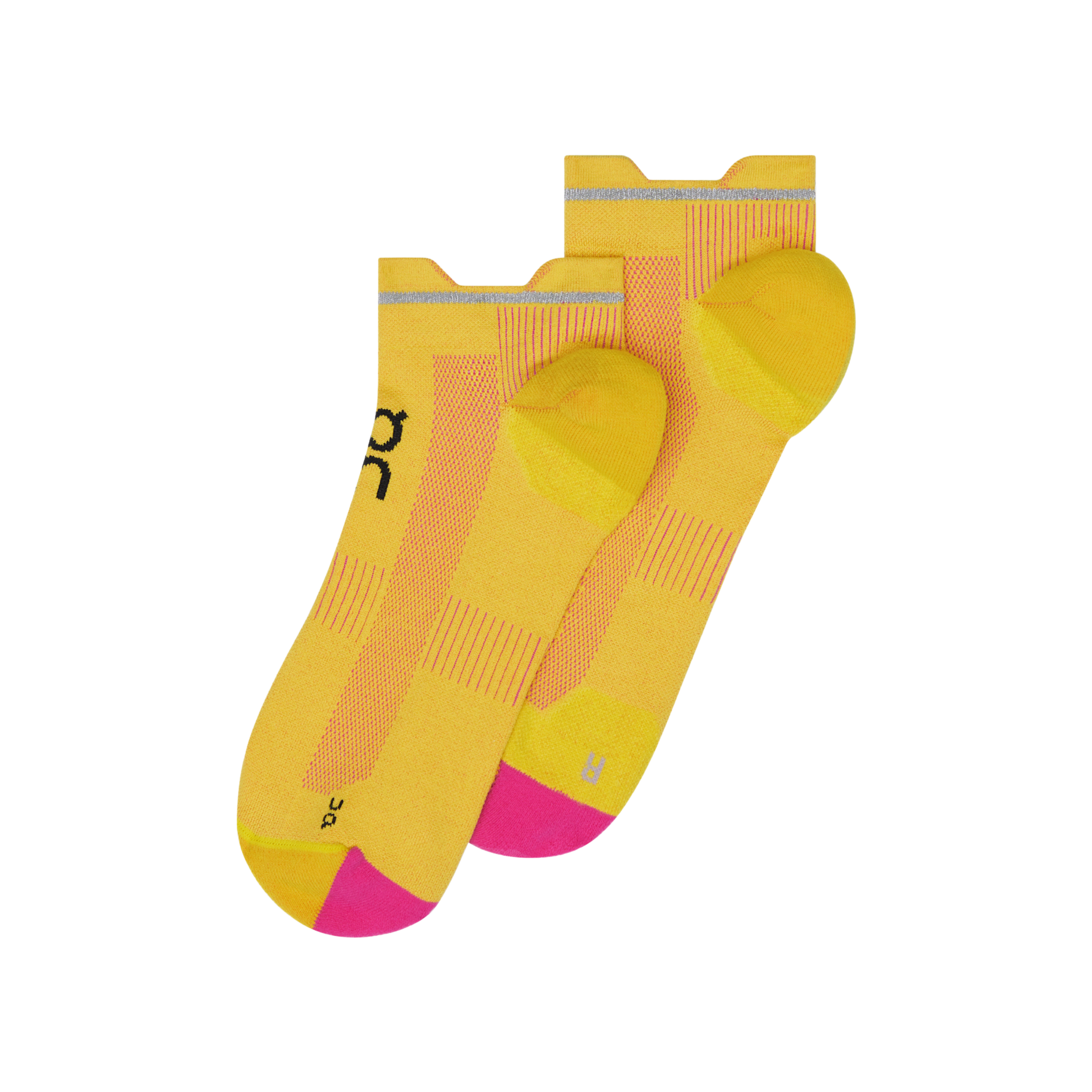 On Elite Run Sock Low - Limelight Pink