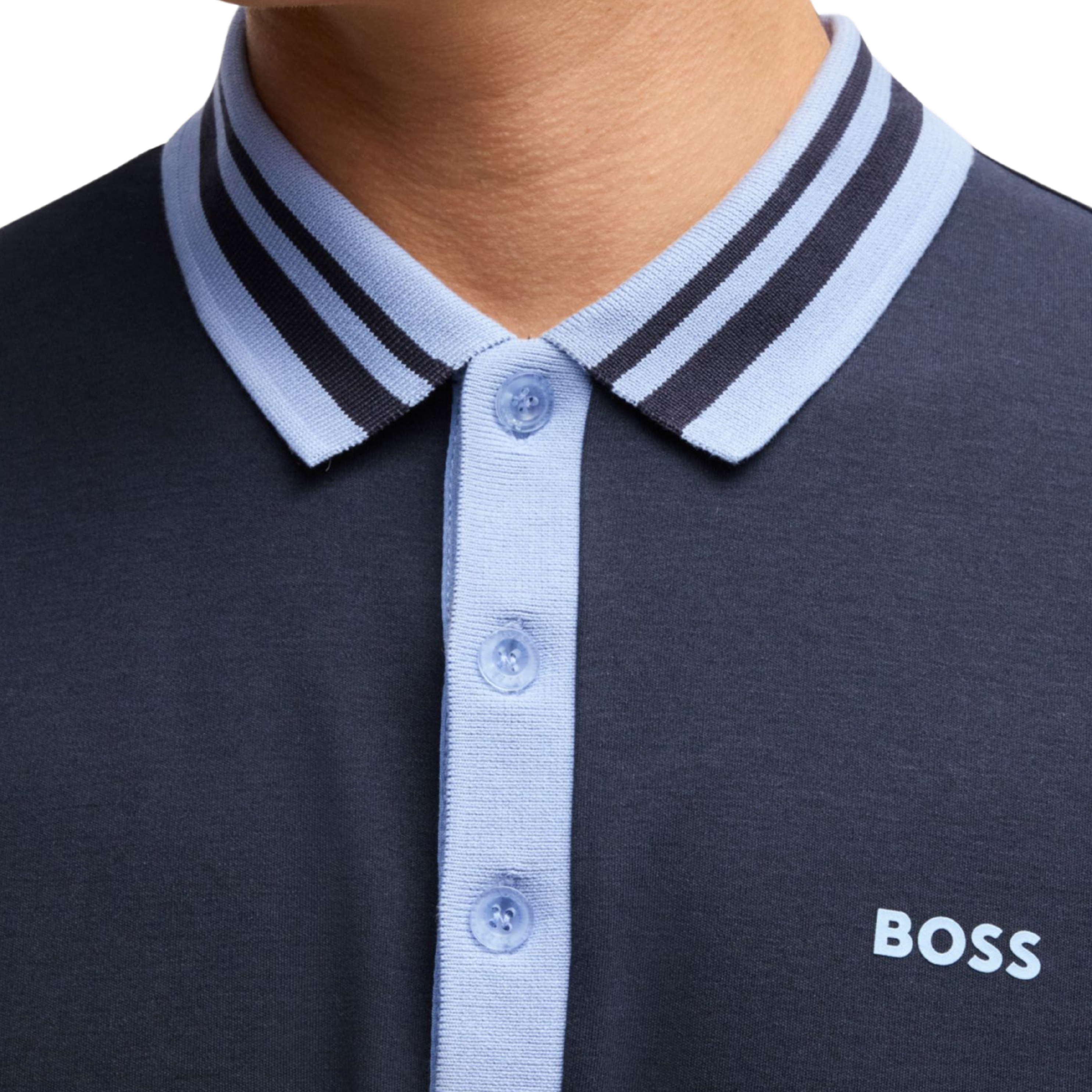 Hugo Boss Men Interlock Cotton Polo Shirt - Dark Blue