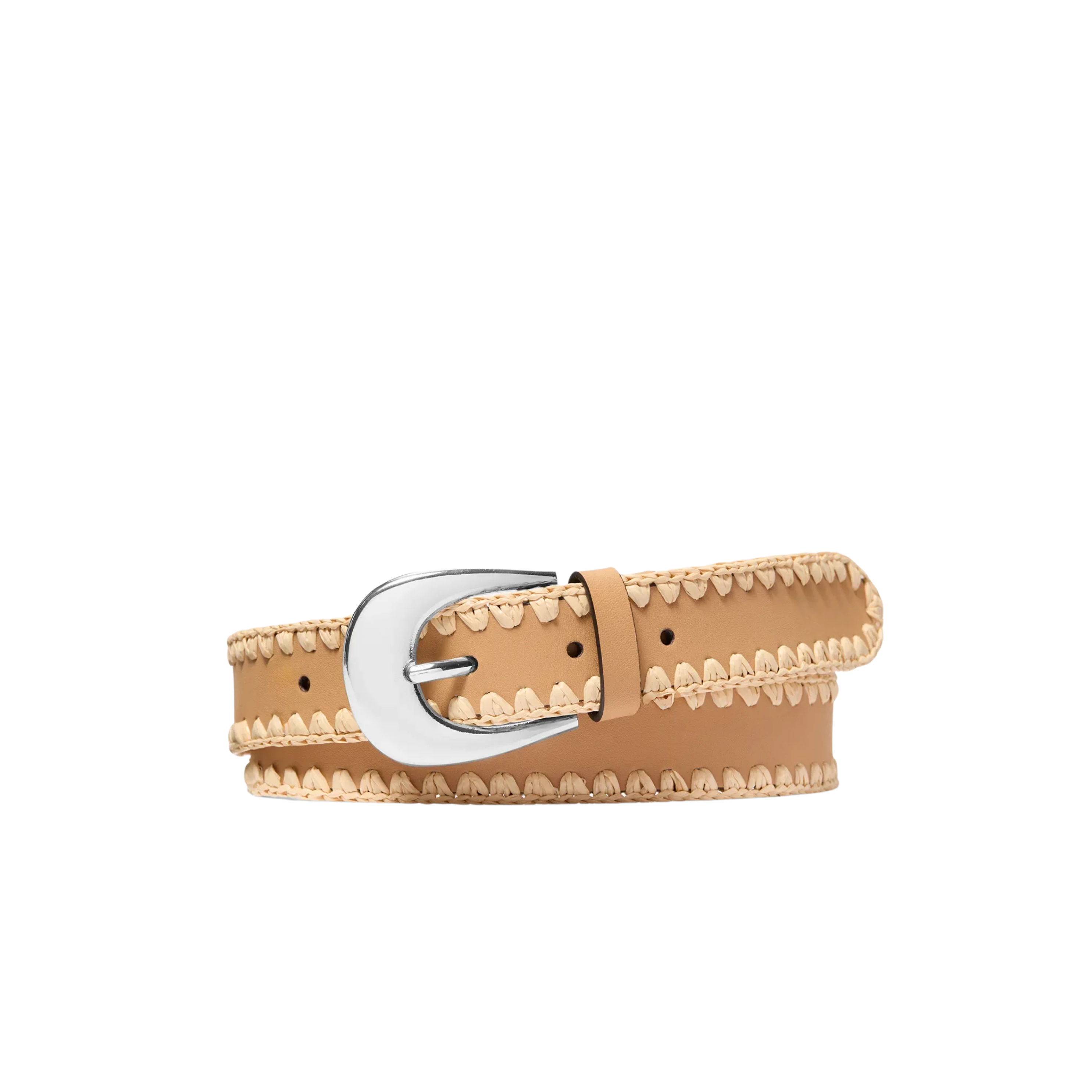 Michael Kors Women Whipstitched Belt - Peanut