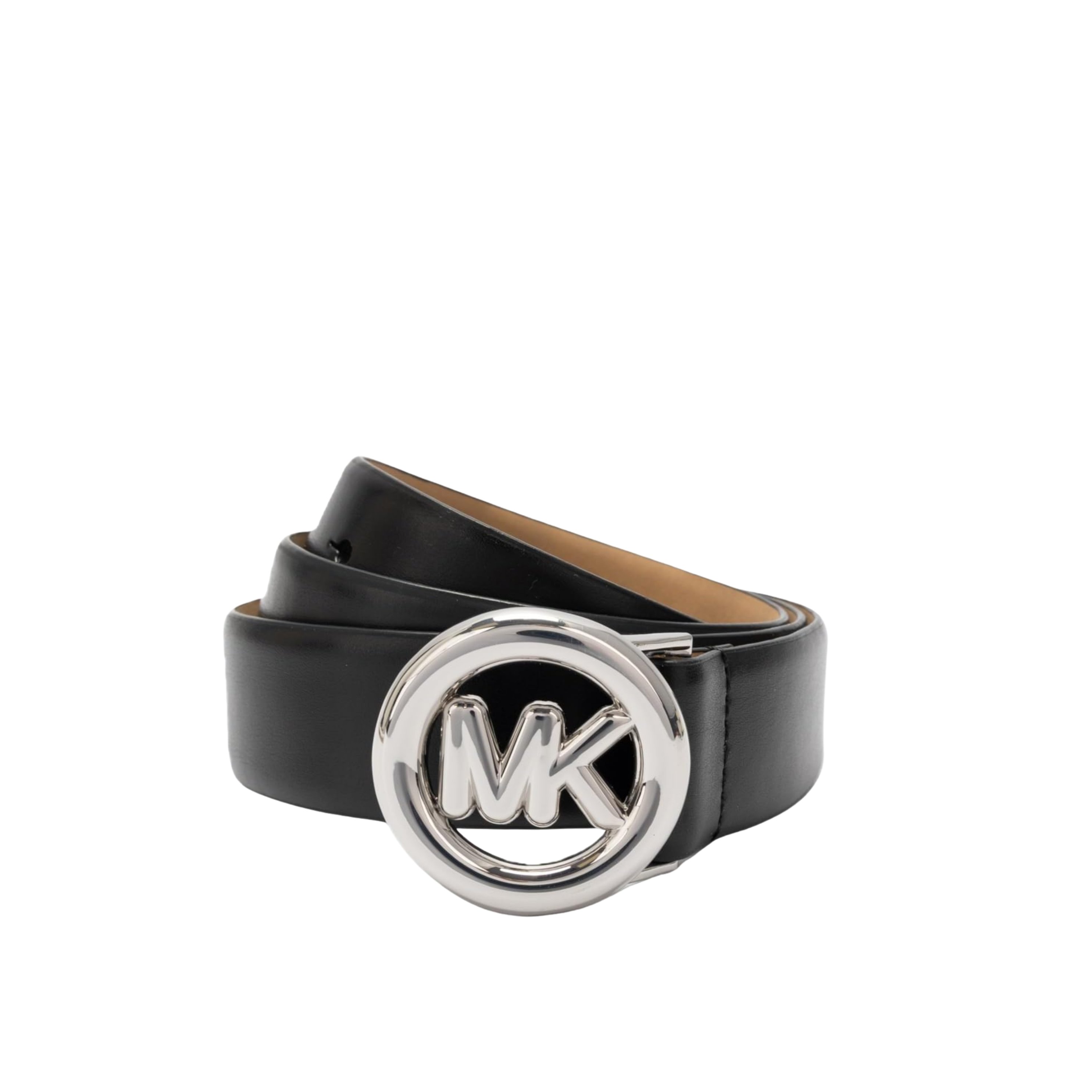 Michael Kors Women Non Reversible Leather Belt - Black Pol Nickel