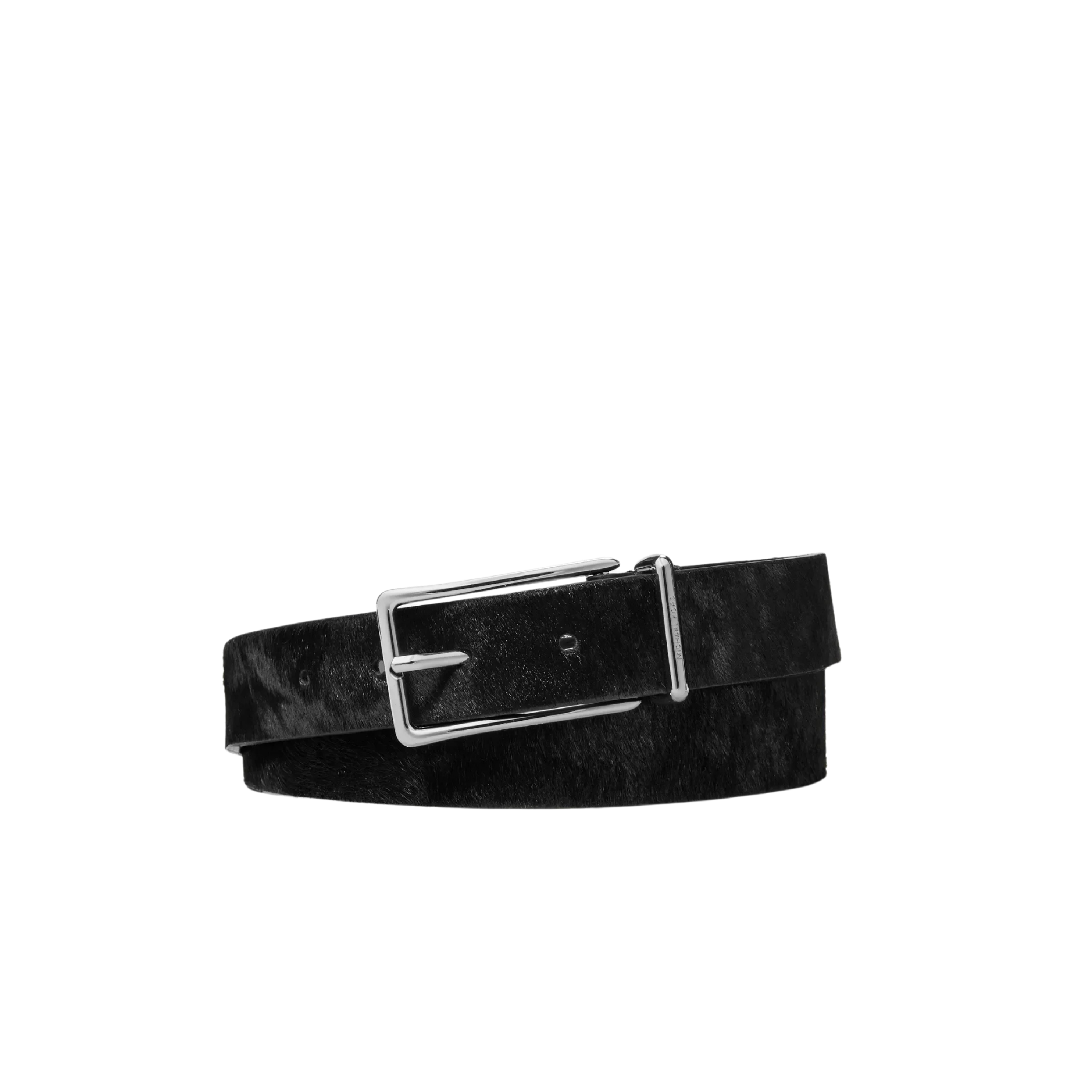 Michael Kors Women Calf Hair Belt - Black Silver