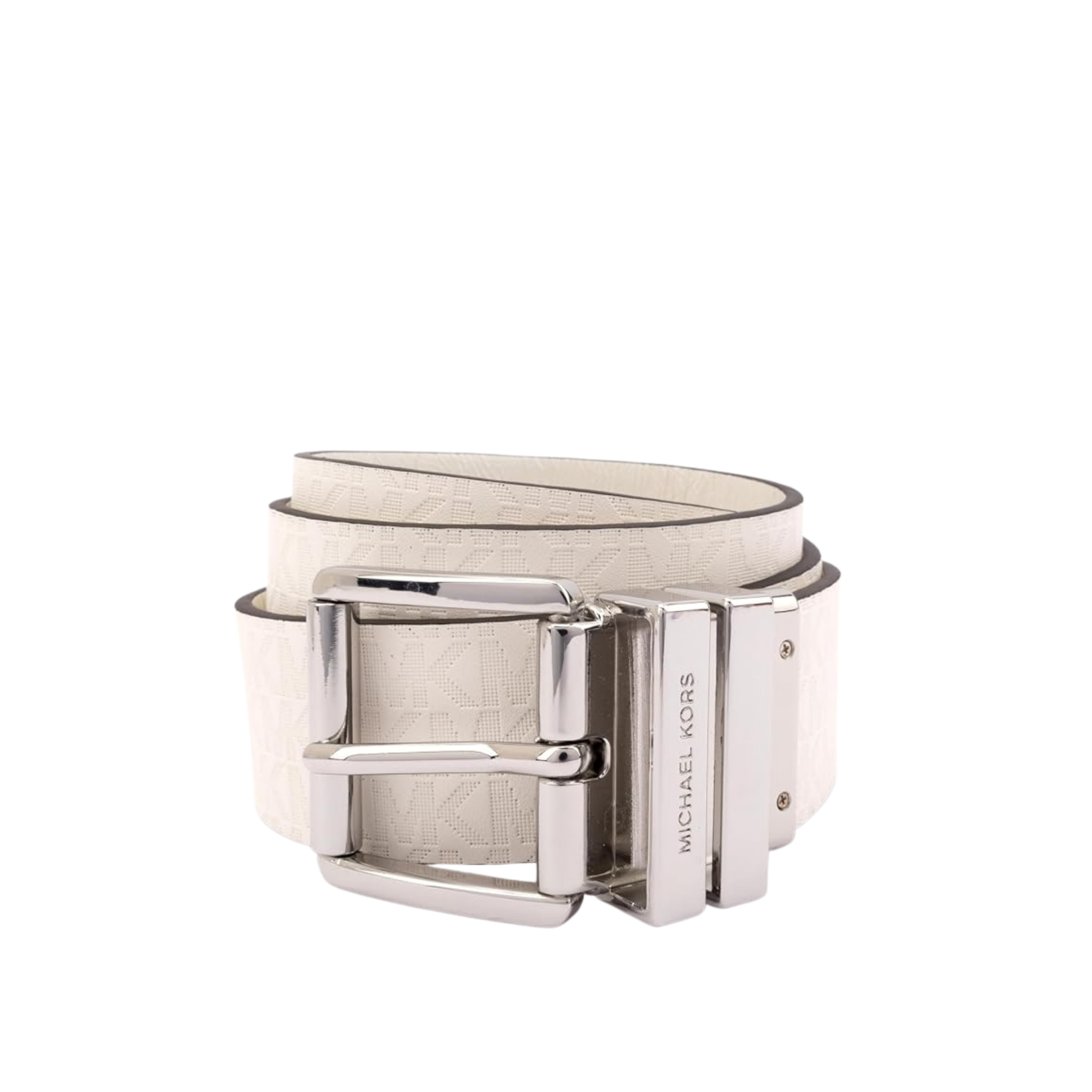 Michael Kors Women 1.5 Inch Leather Reversible Belt - Optic White