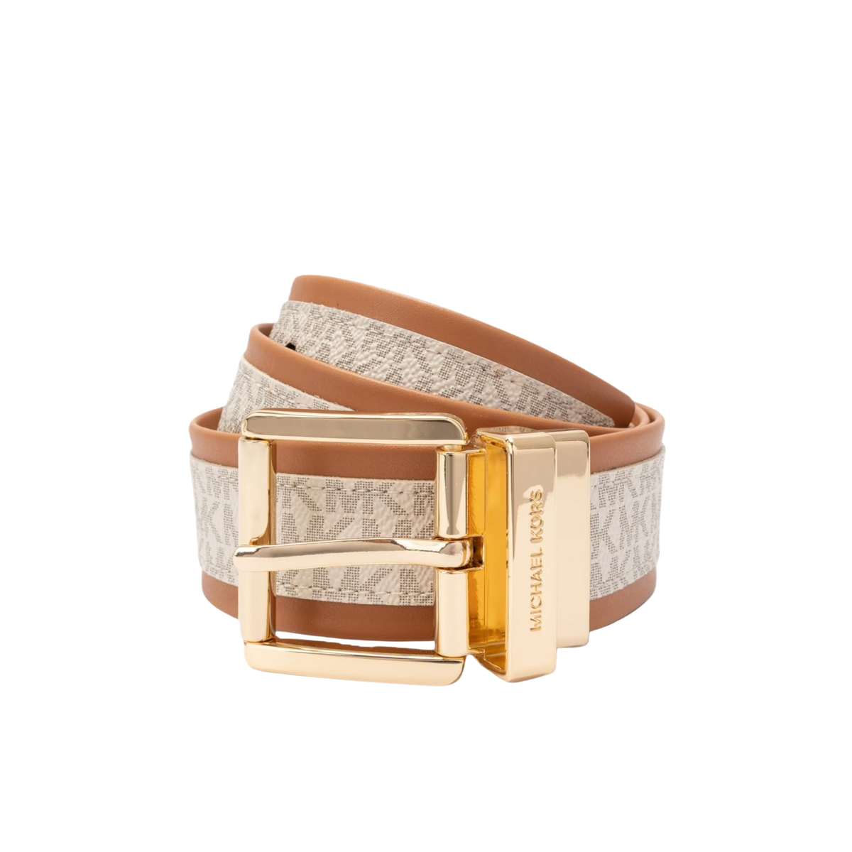 Michael Kors Women 1.5 Inch Reversible Logo Belt - Vanilla