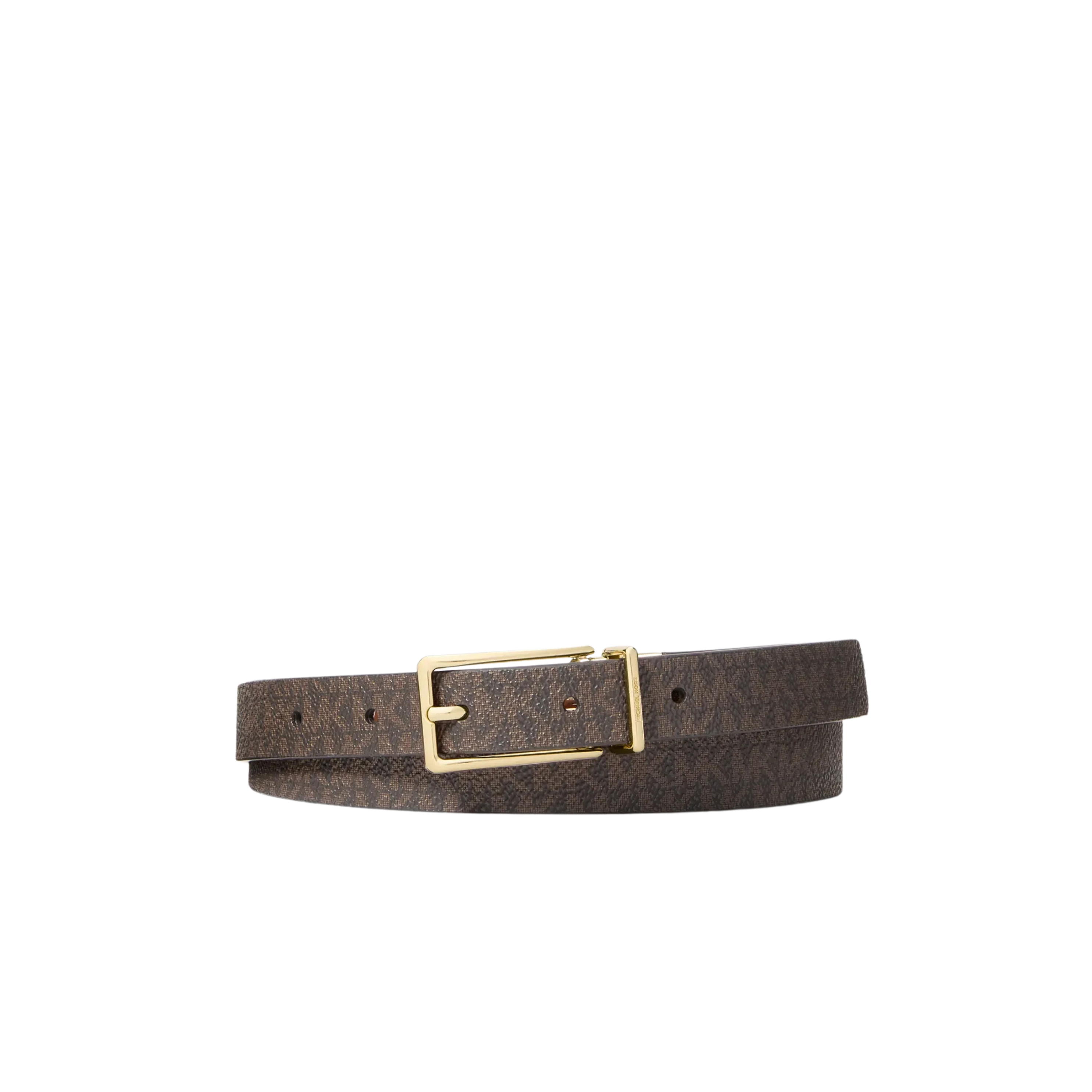 Michael Kors Women Reversible Signature Logo And Leather Belt - Brown