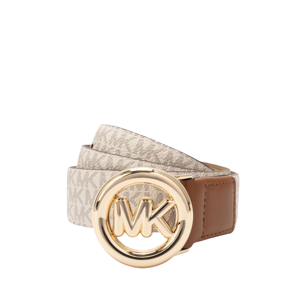 Michael Kors Women Non Reversible Leather Belt - Vanilla Luggage
