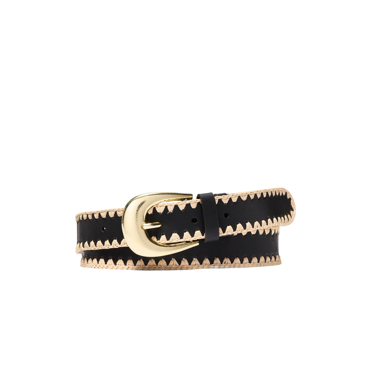 Michael Kors Women Whipstitched Belt - Black