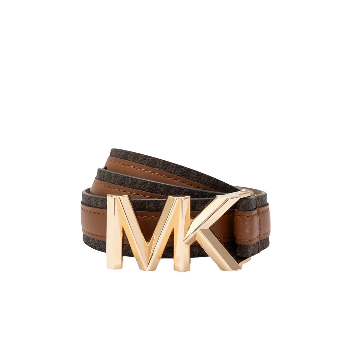 Michael Kors Women 1.1 Inch Logo Leather Belt - Luggage