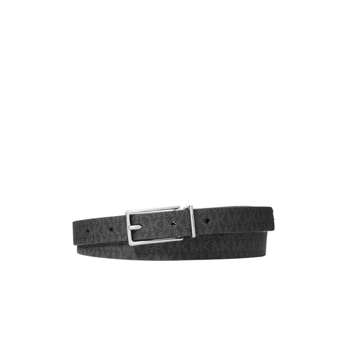 Michael Kors Women Reversible Signature Logo And Leather Belt - Black