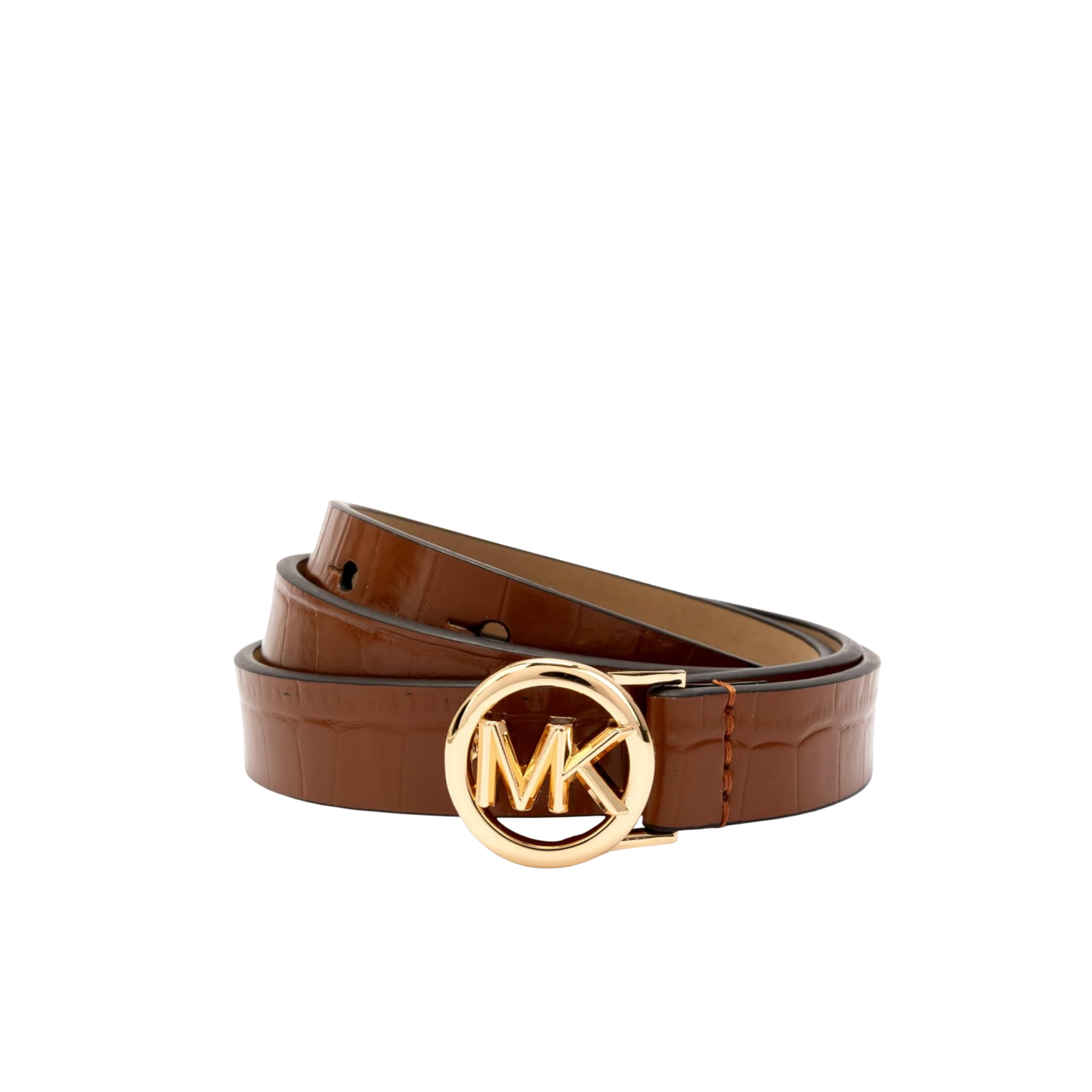 Michael Kors Women 18mm Logo Skinny Belt - Husk
