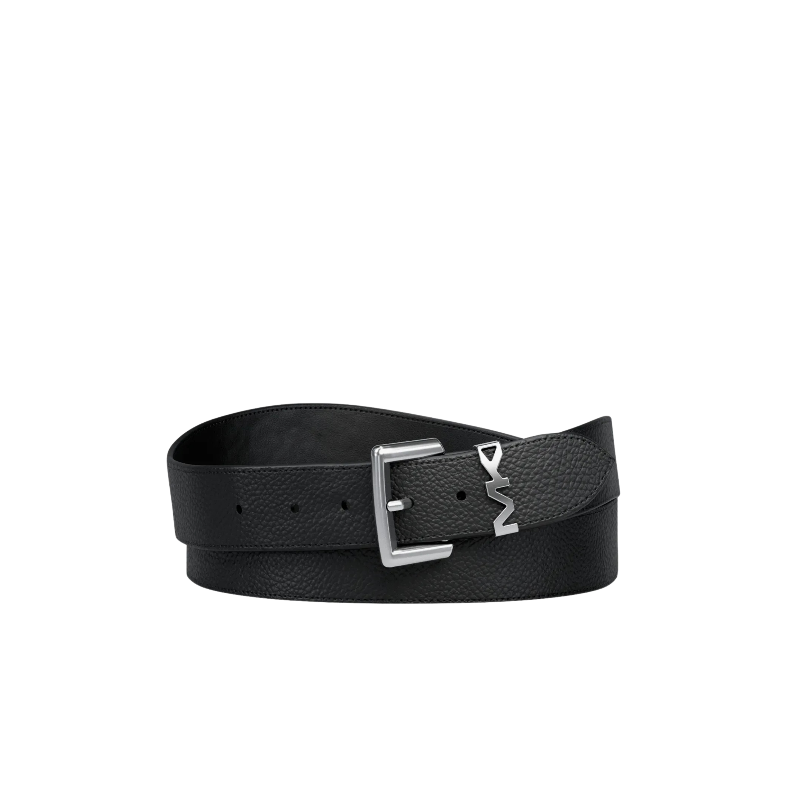 Michael Kors Men Pebbled Leather Belt - Black