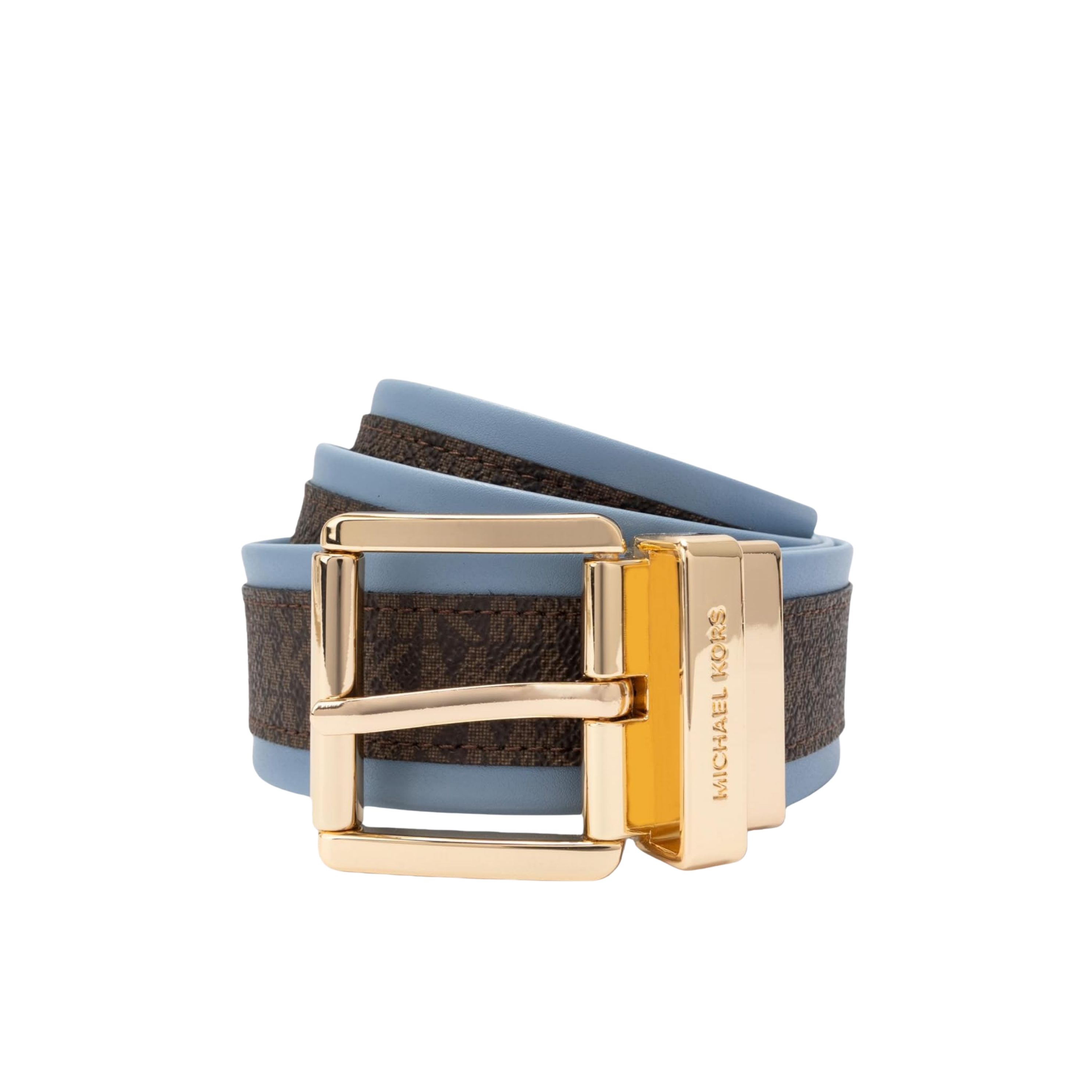 Michael Kors Women 1.5 Inch Reversible Logo Belt - Blue