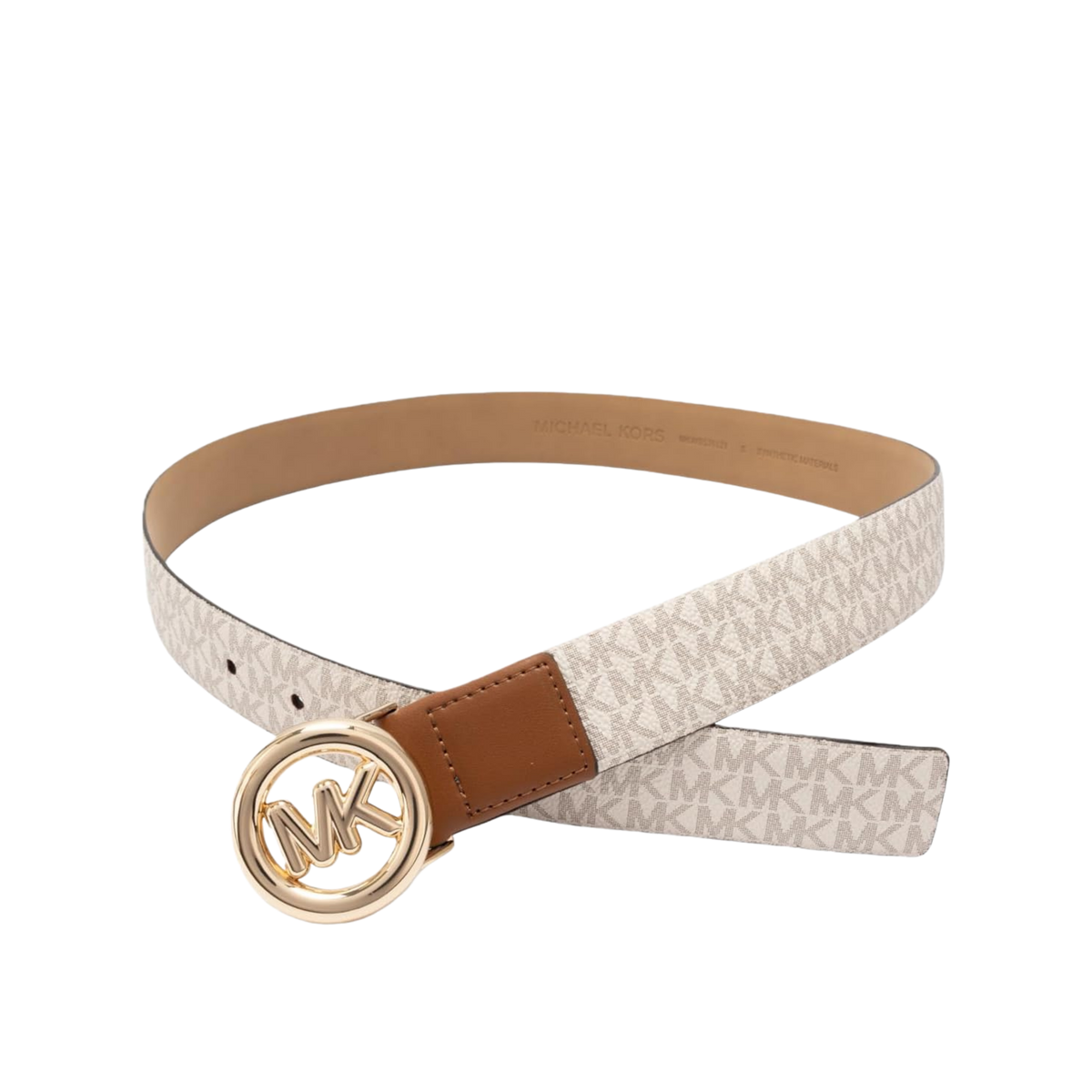 Michael Kors Women Non Reversible Leather Belt - Vanilla Luggage