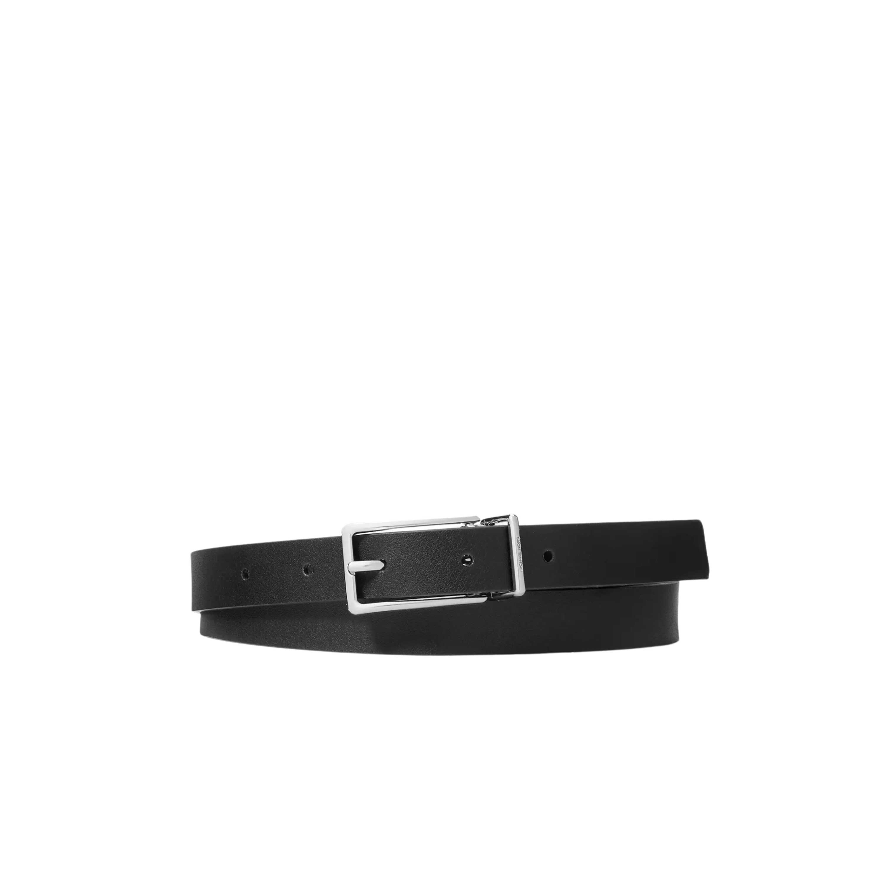 Michael Kors Women Reversible Signature Logo And Leather Belt - Black