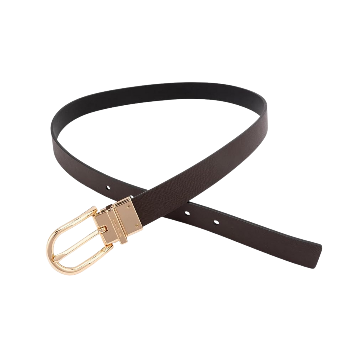 Michael Kors Women 1 Inch Reversible To Saffiano Leather Belt - Black Brown