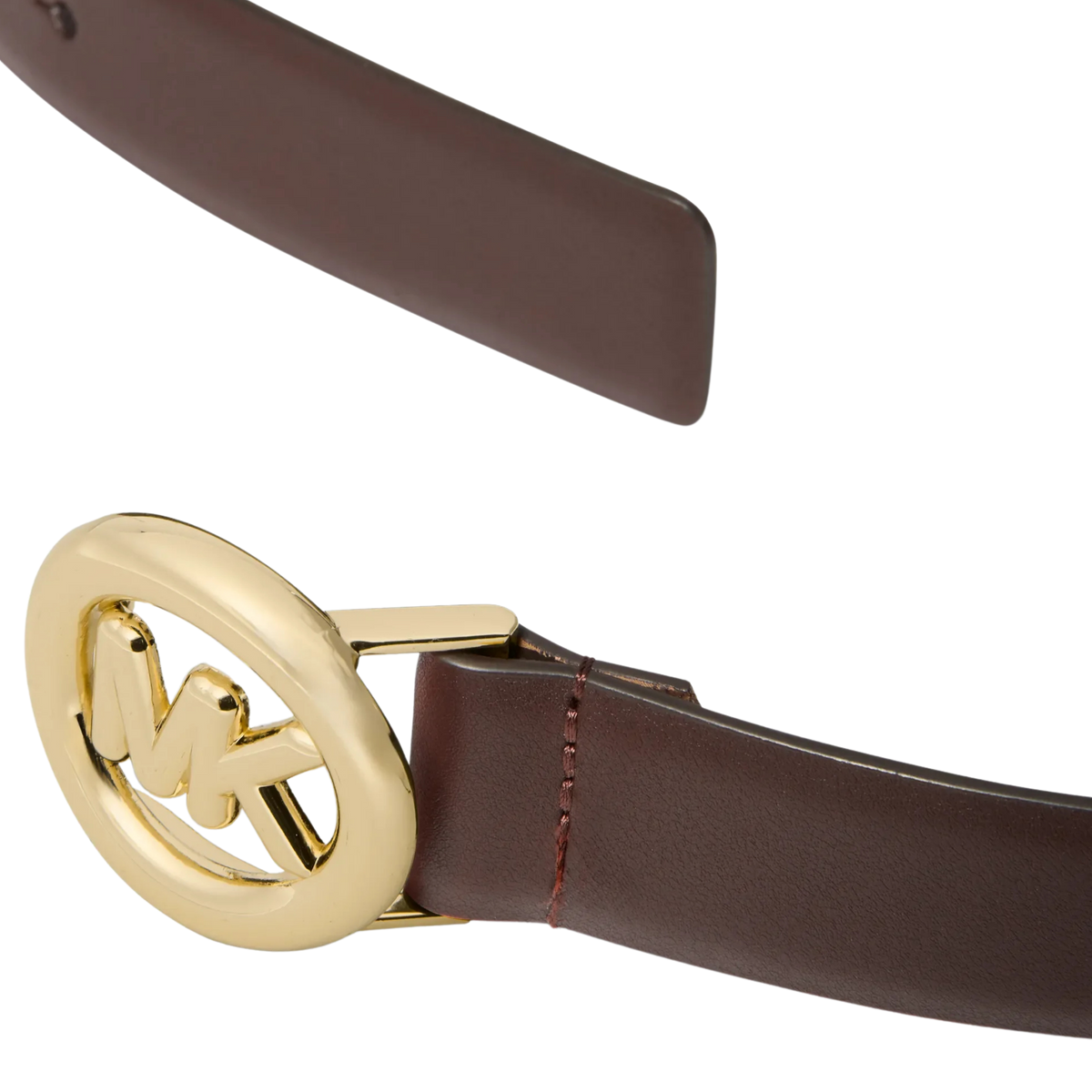 Michael Kors Women Logo Leather Belt - Chocolate