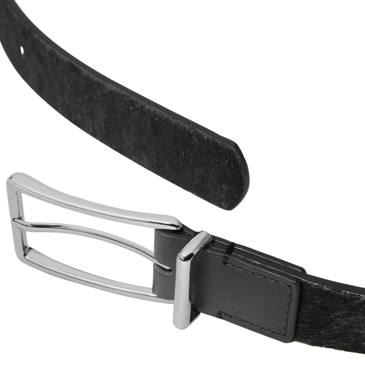 Michael Kors Women Calf Hair Belt - Black Silver