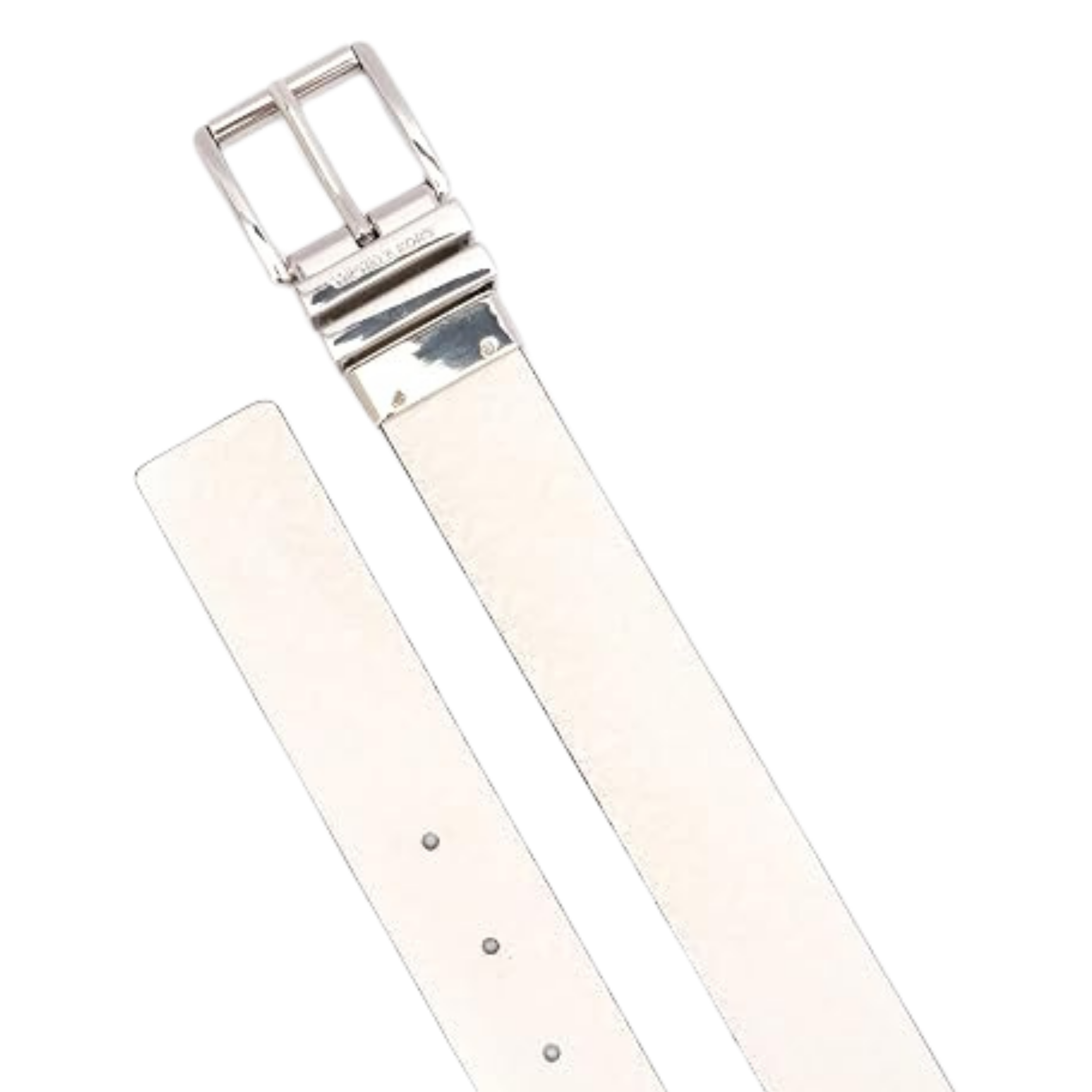 Michael Kors Women 1.5 Inch Leather Reversible Belt - Optic White