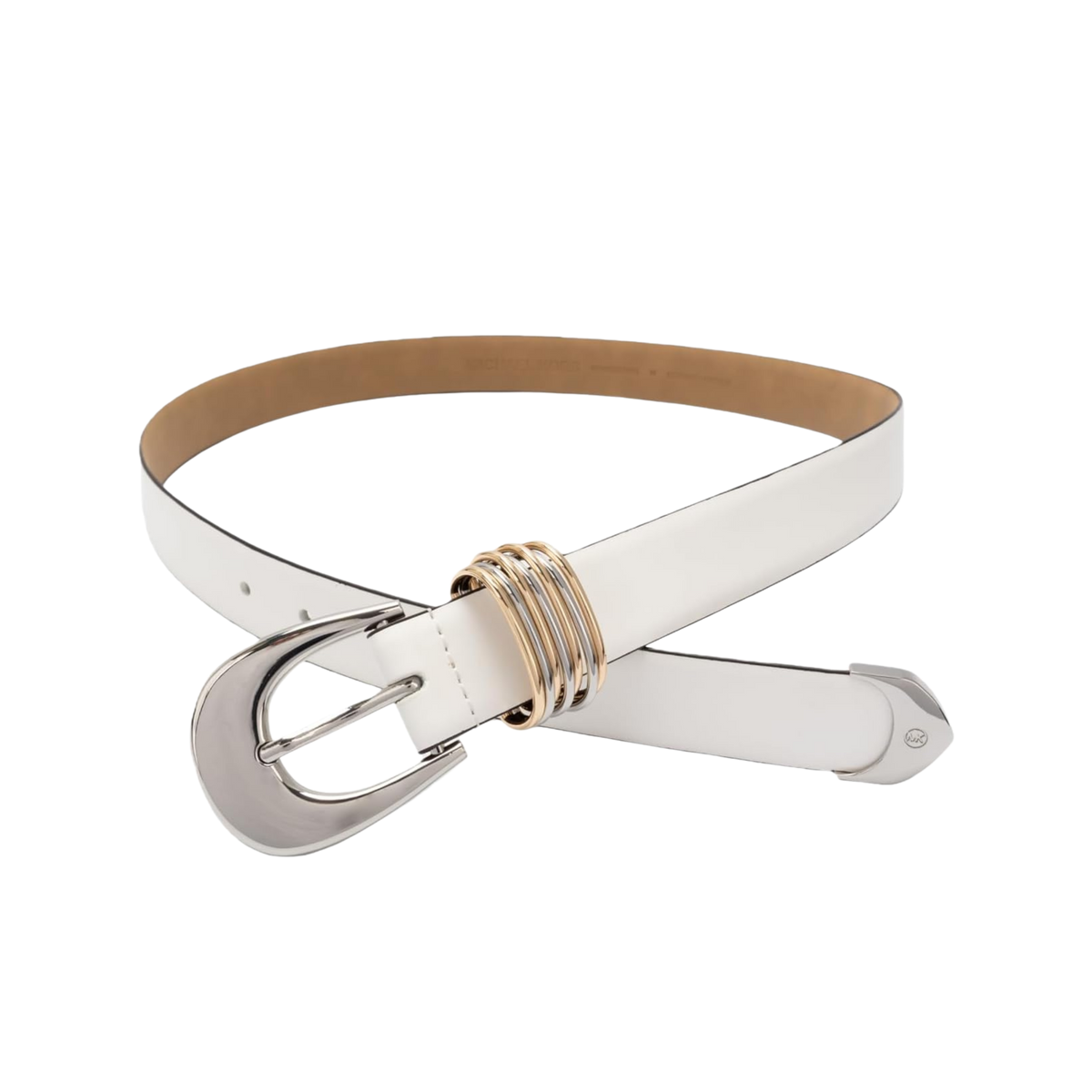Michael Kors Women 1.2 Inch Belt - Optic White
