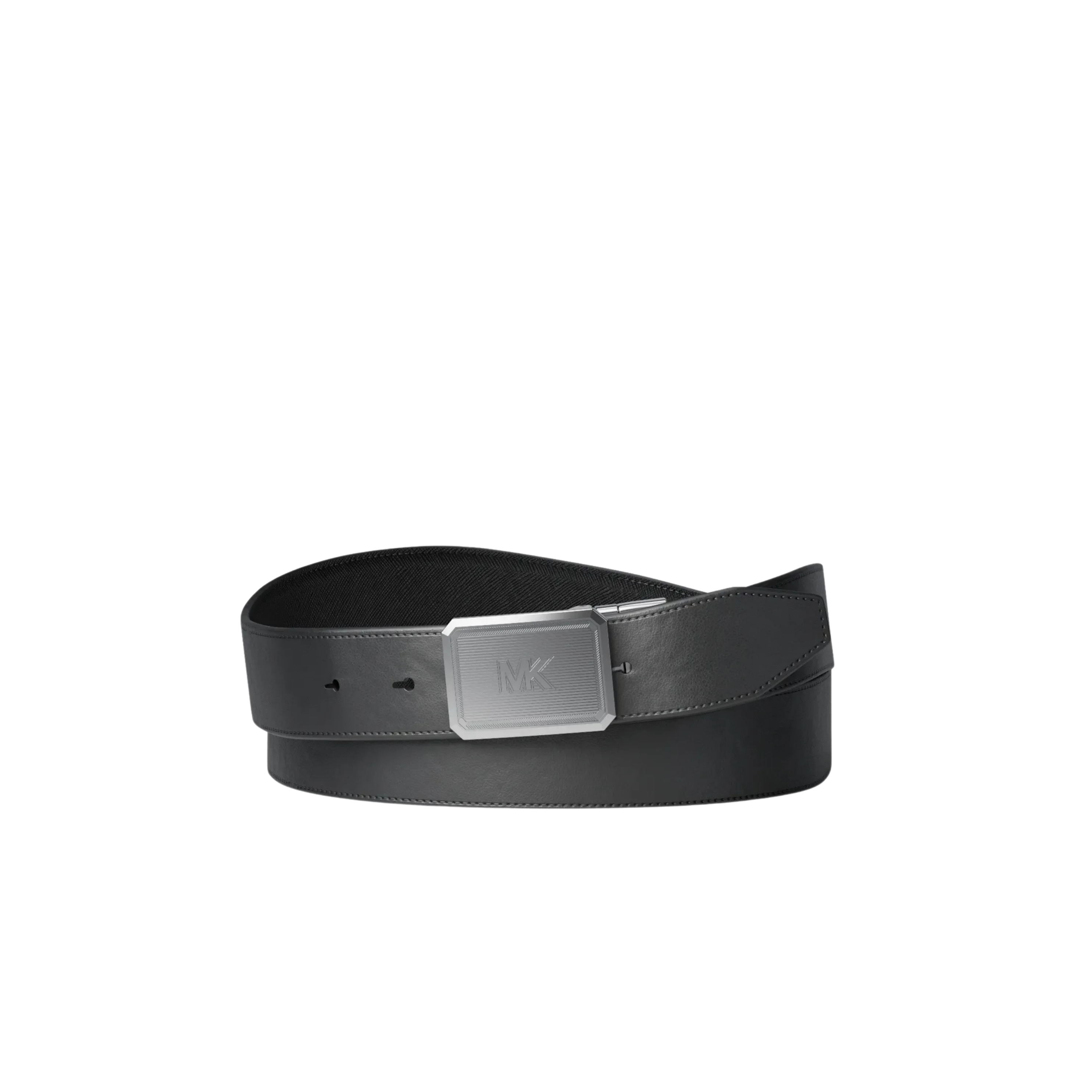 Michael Kors Men Reversible Leather Belt - Black Black