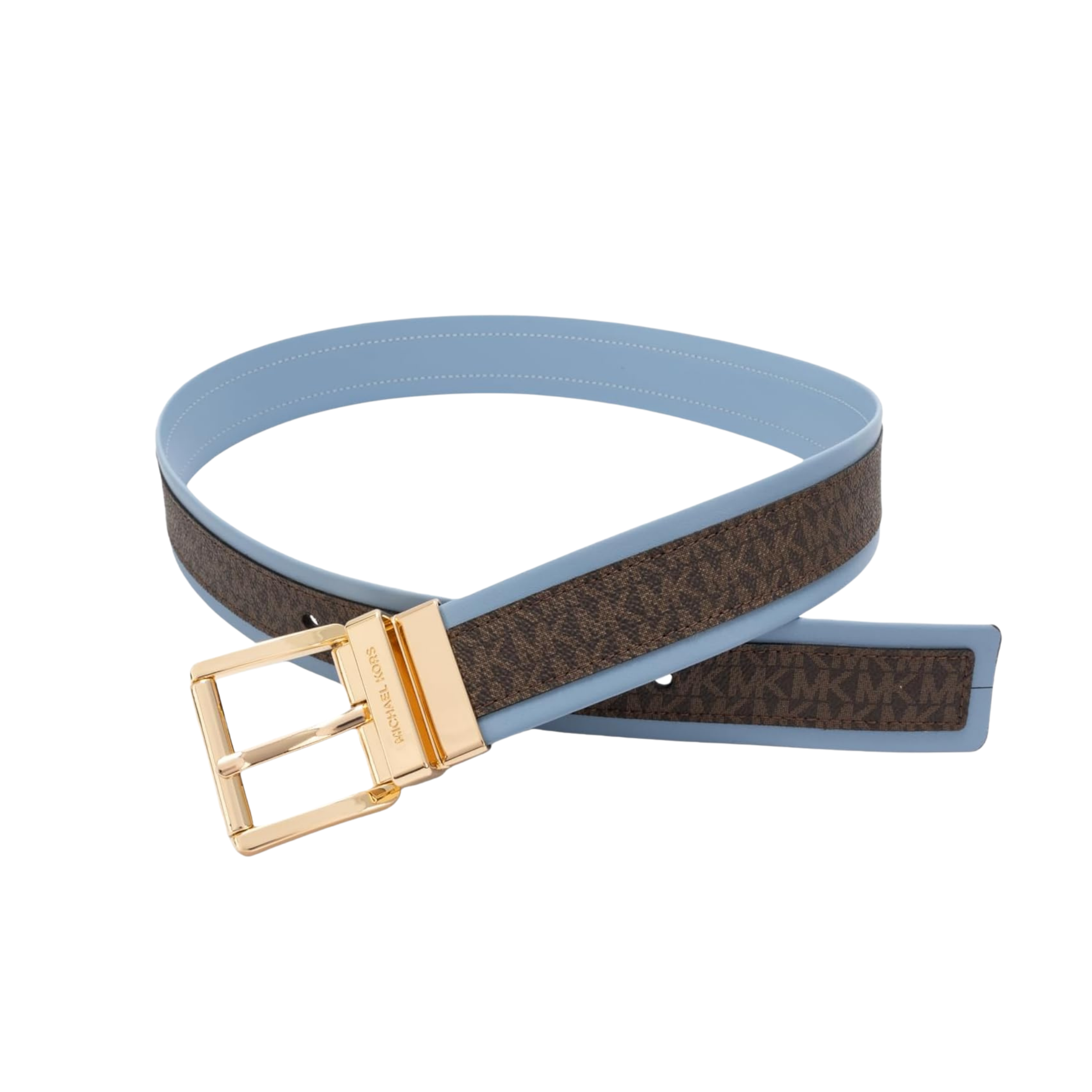 Michael Kors Women 1.5 Inch Reversible Logo Belt - Blue