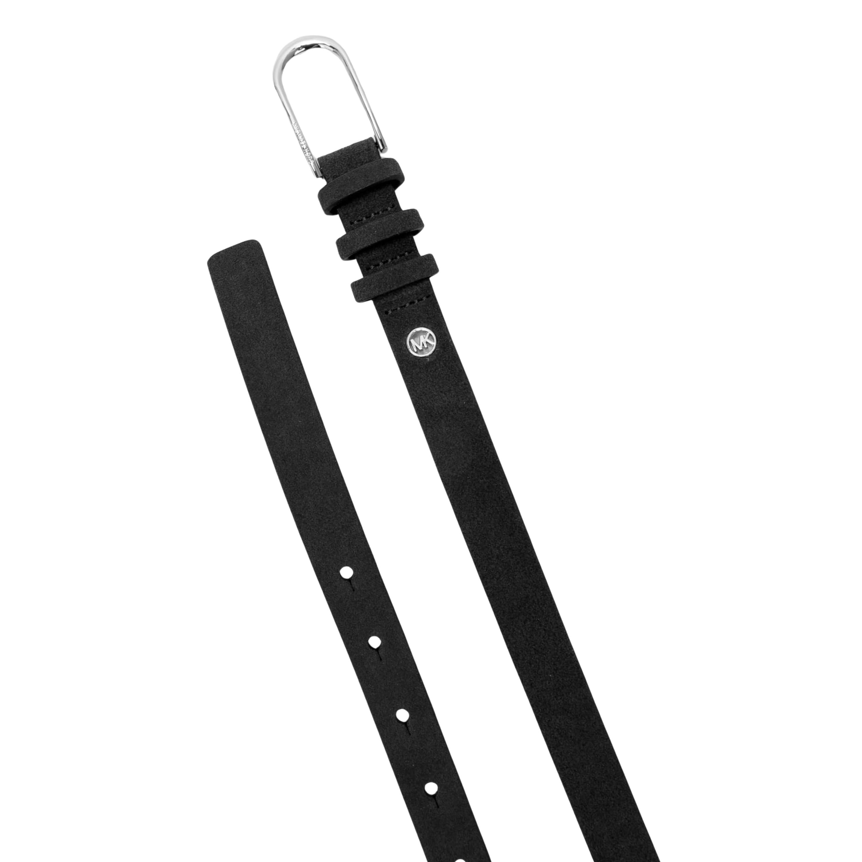 Michael Kors Women 20mm Non Reversible Leather Suede Belt - Black