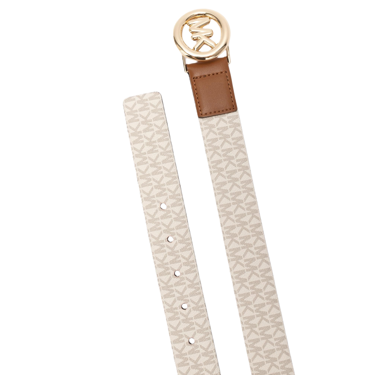 Michael Kors Women Non Reversible Leather Belt - Vanilla Luggage