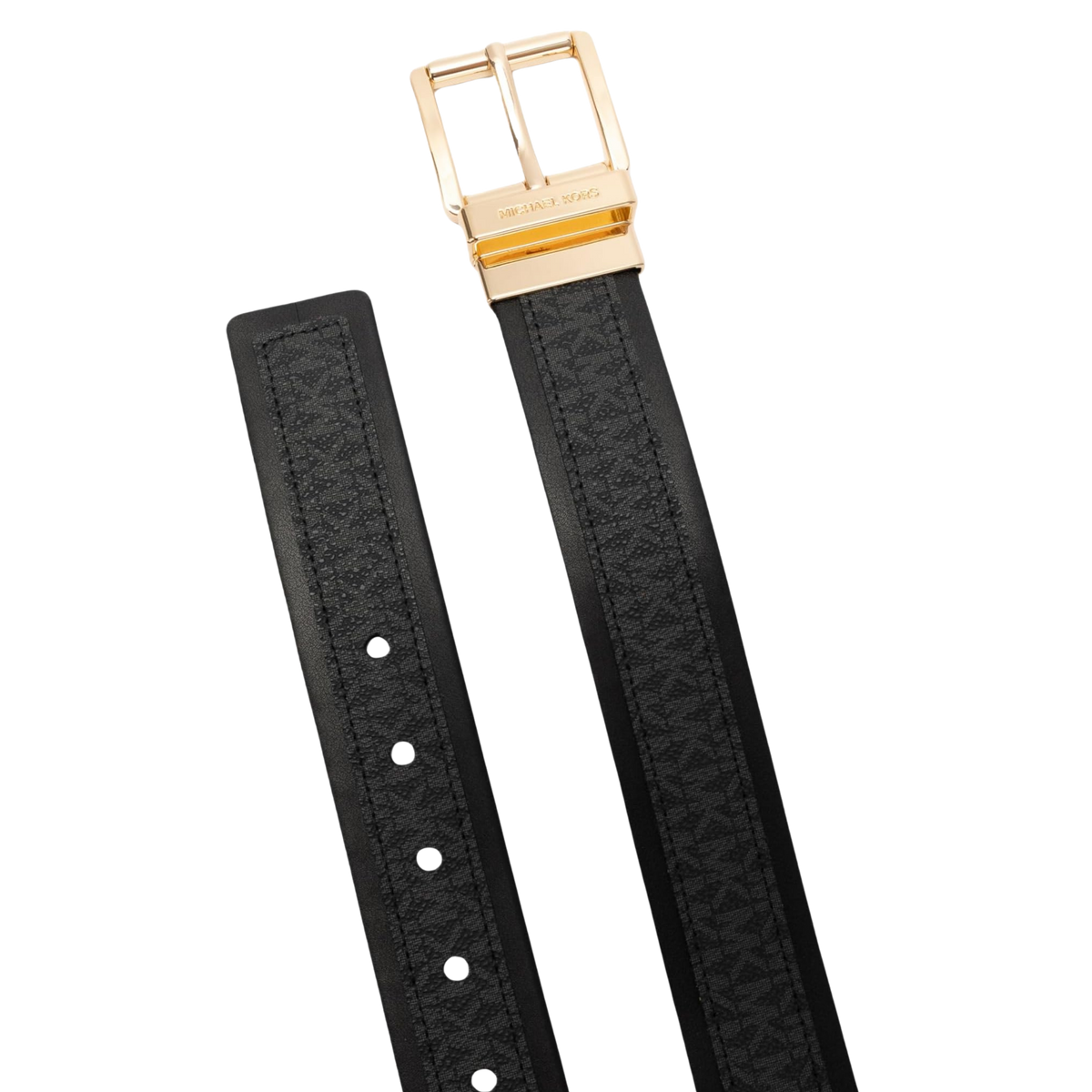 Michael Kors Women 1.5 Inch Reversible Logo Belt - Black
