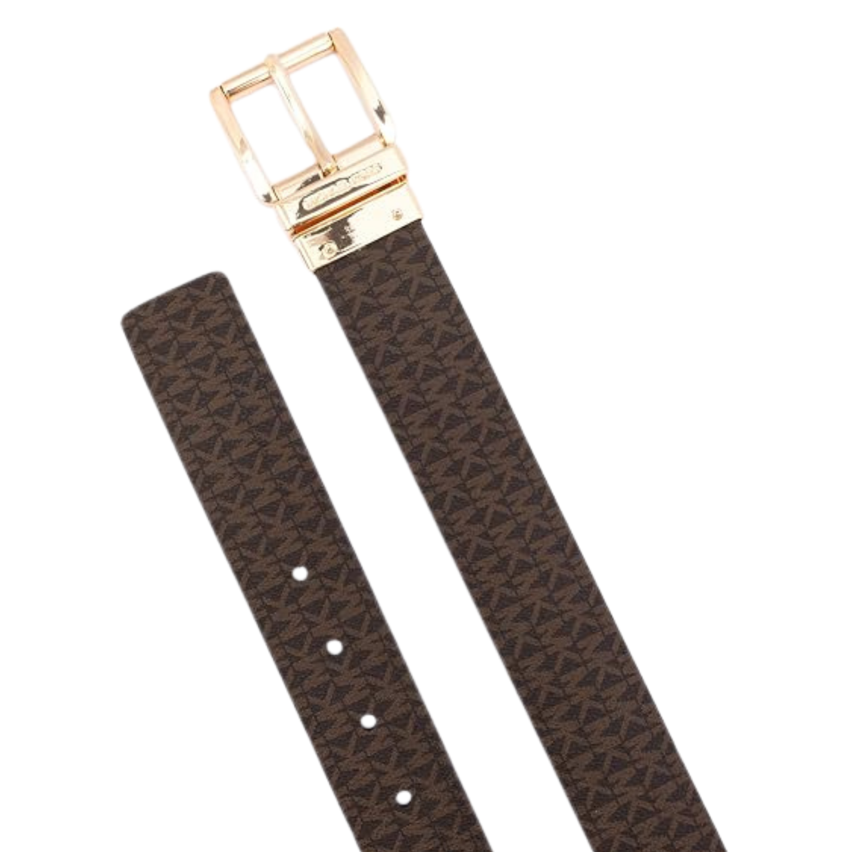 Michael Kors Women 1.5 Inch Leather Reversible Belt - Chocolate Brown